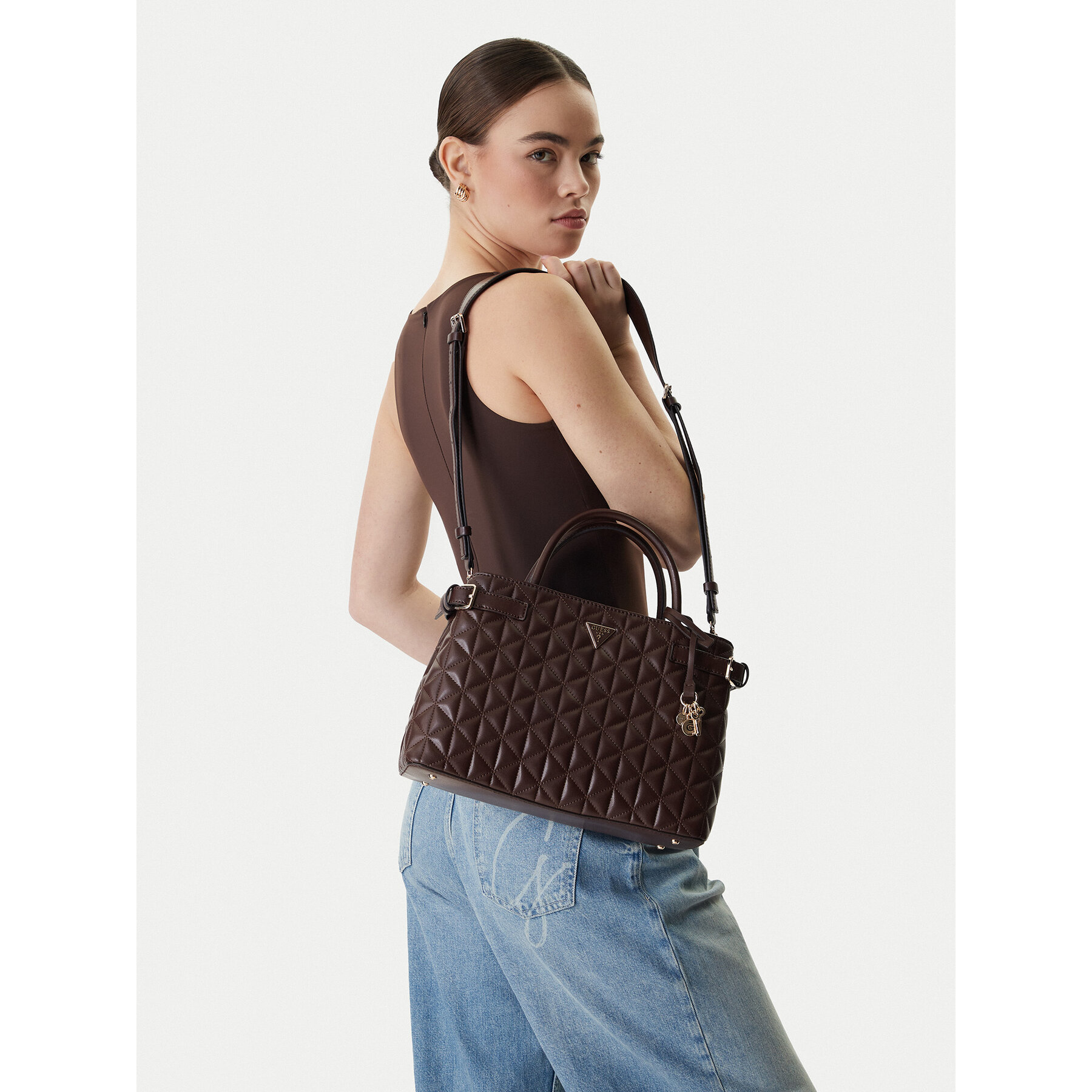 Guess Torebka Paisleigh HWQG98 83060 Brązowy