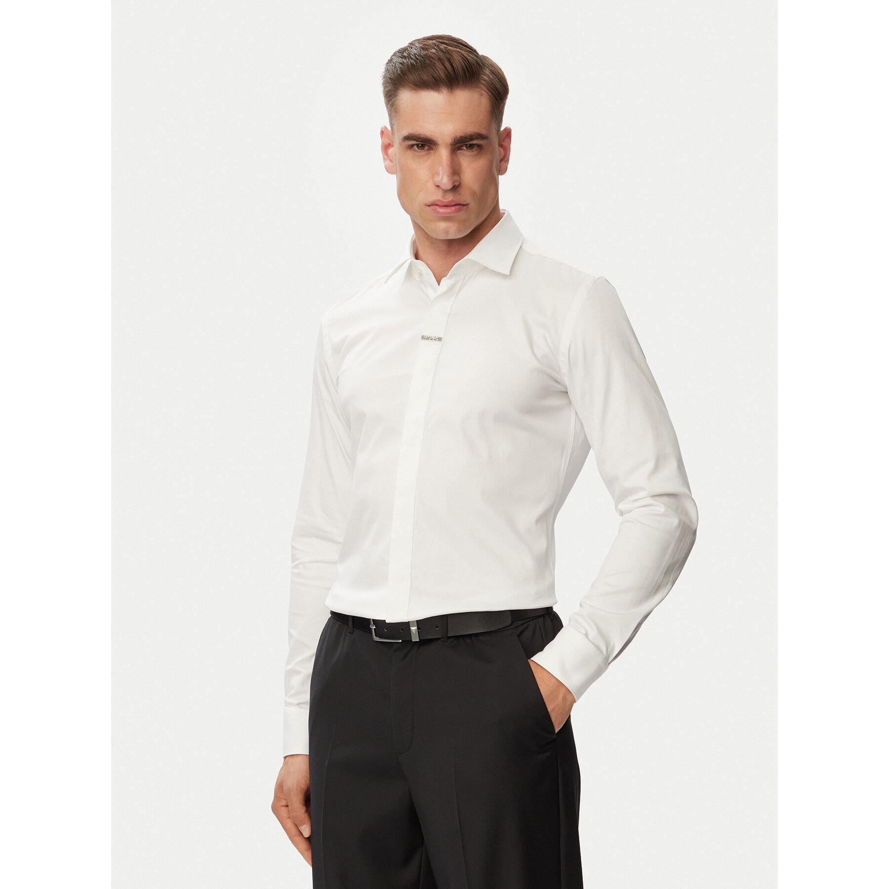 HUGO Koszula Kenno 50566215 Biały Slim Fit