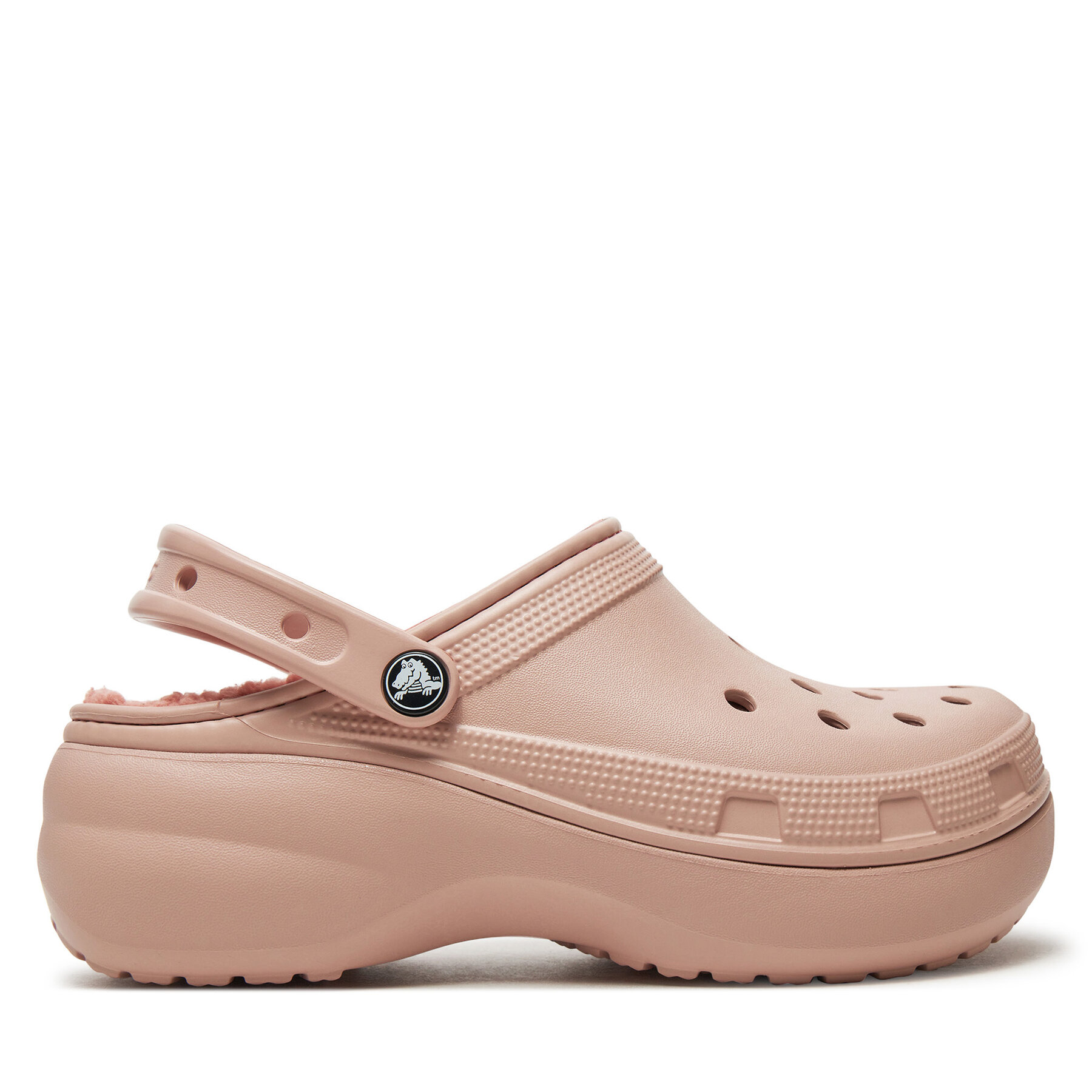 Crocs Klapki Classic Platform Lined Clog W 207938 Różowy