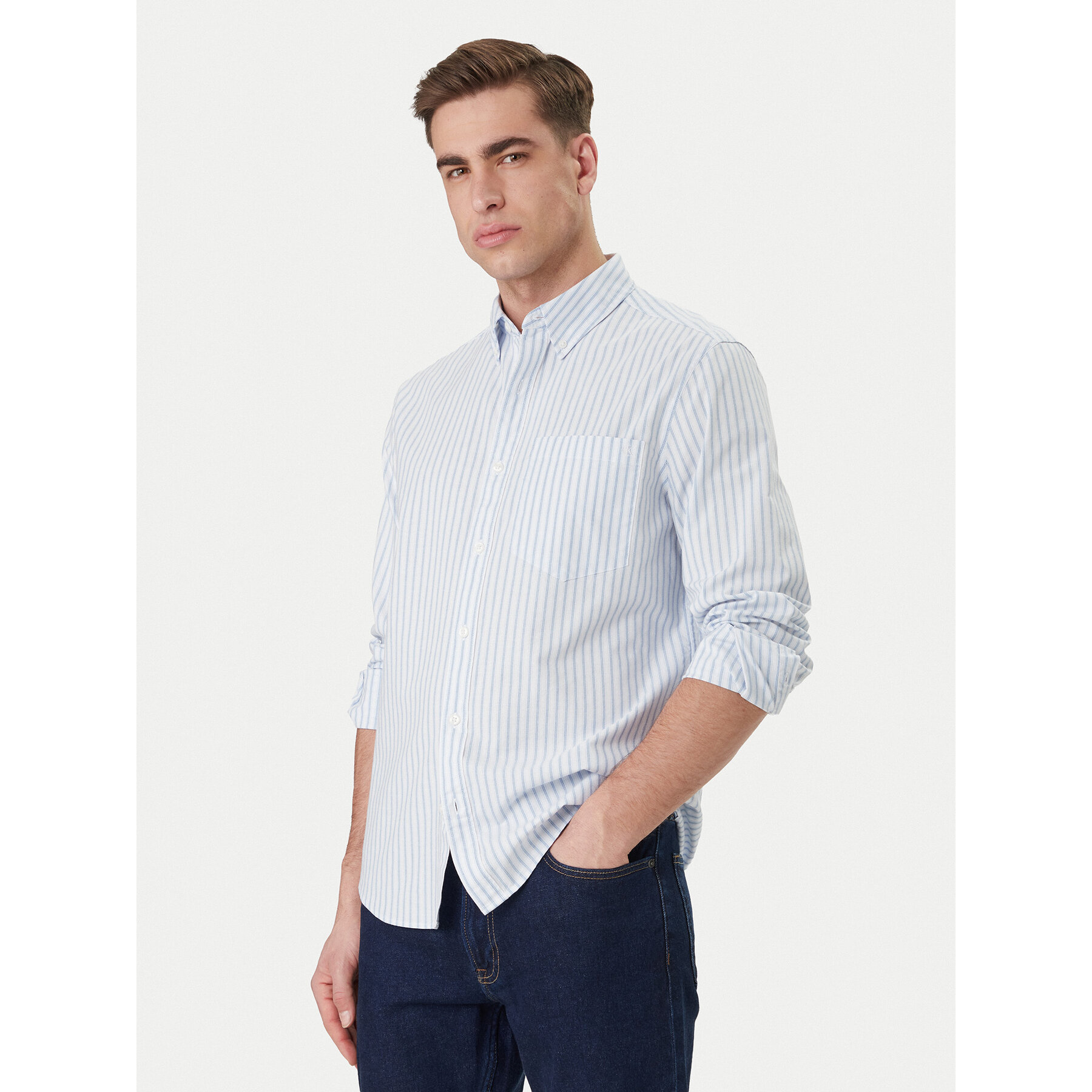 Calvin Klein Jeans Koszula LV04RF100G Błękitny Regular Fit