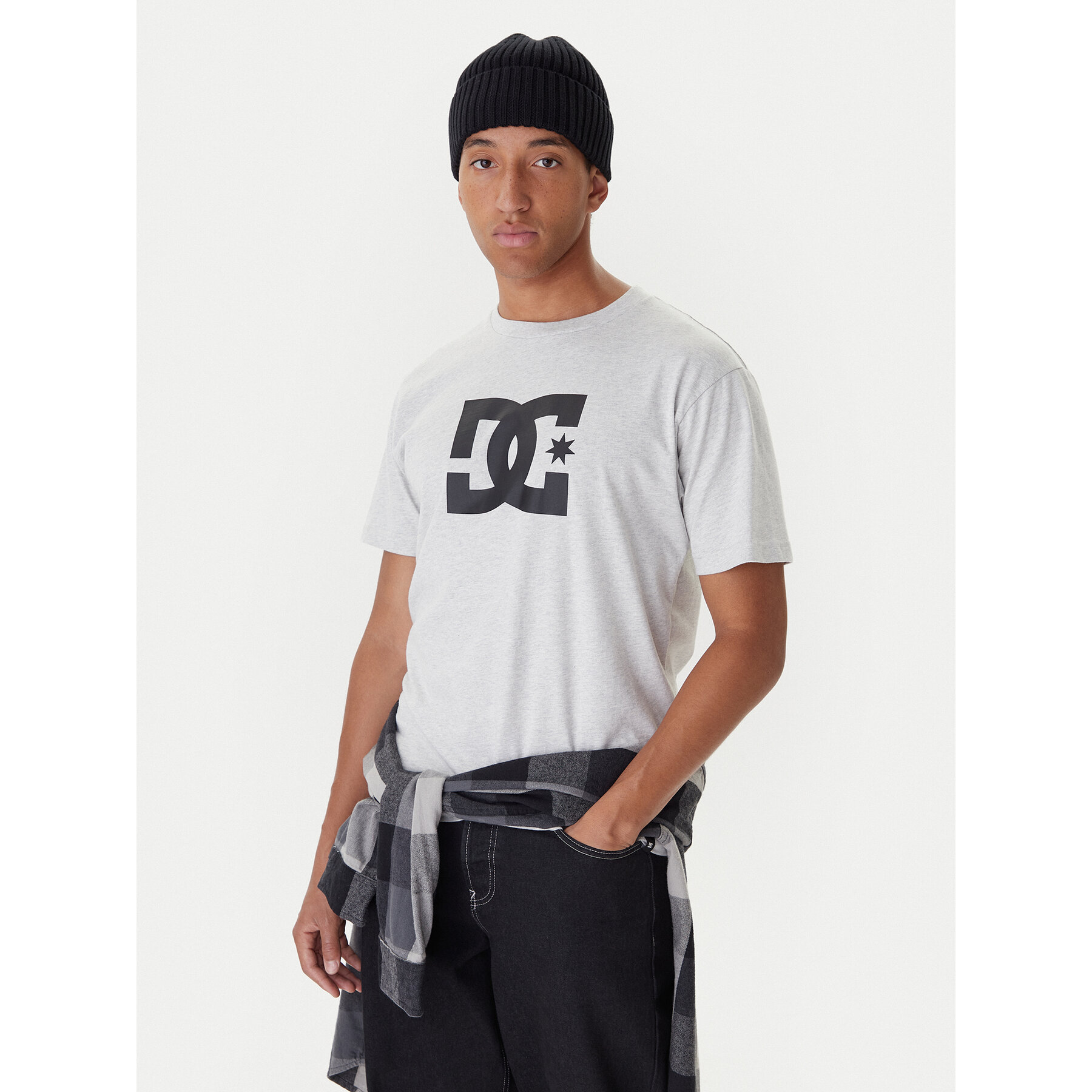 DC Shoes T-Shirt Star ADYZT05373 Szary Regular Fit