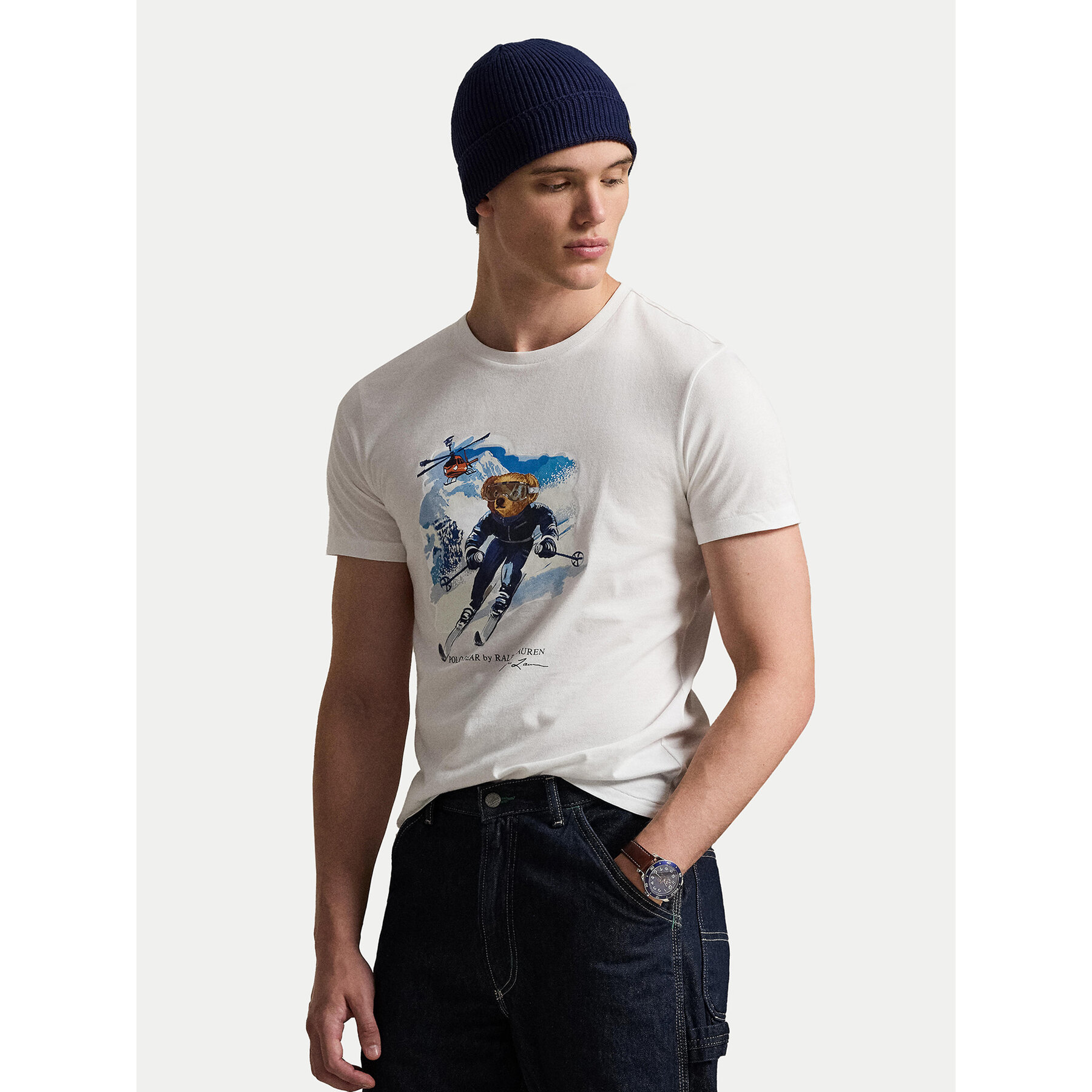Polo Ralph Lauren T-Shirt 710P07343001 Biały Regular Fit