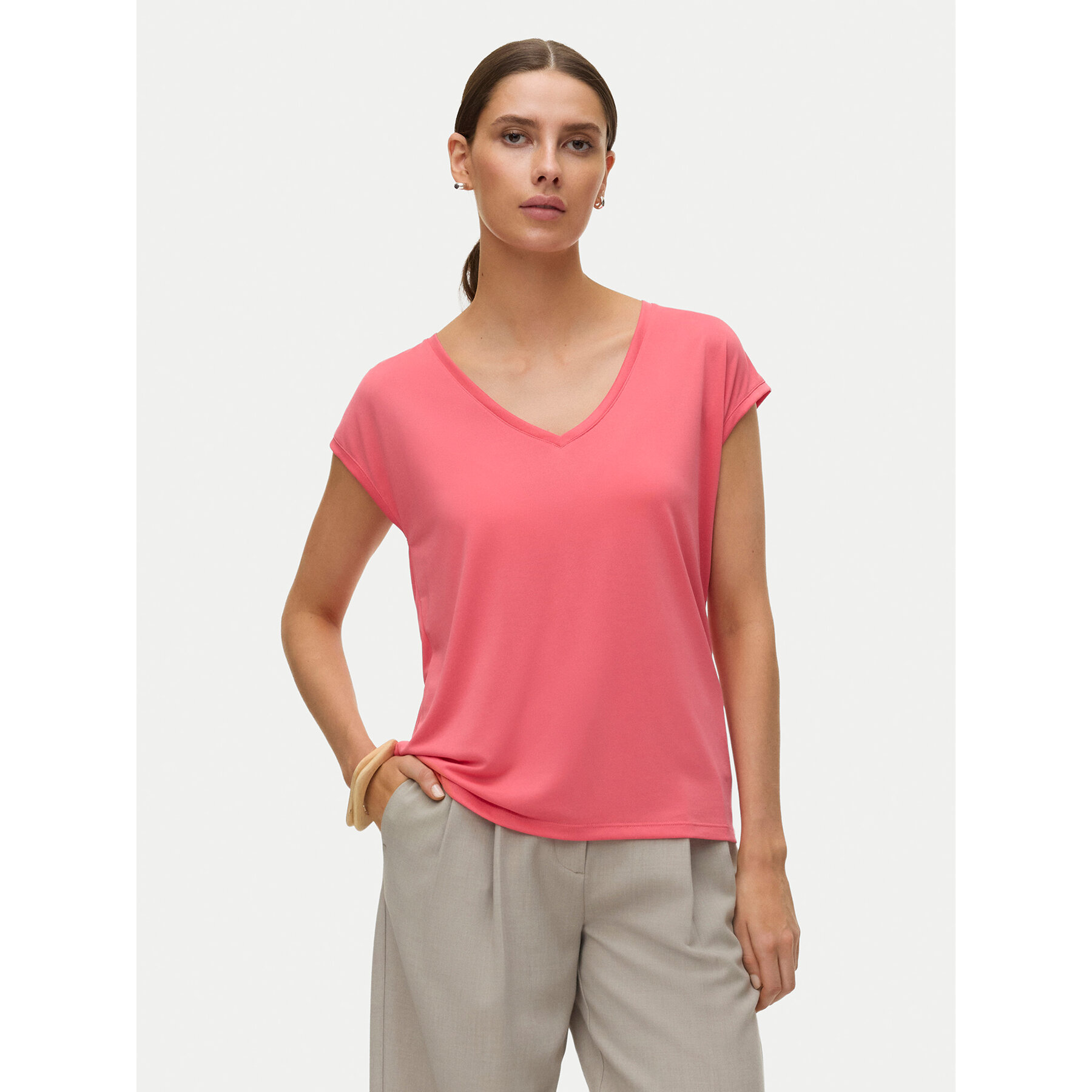 Vero Moda T-Shirt Filli 10247666 Różowy Relaxed Fit