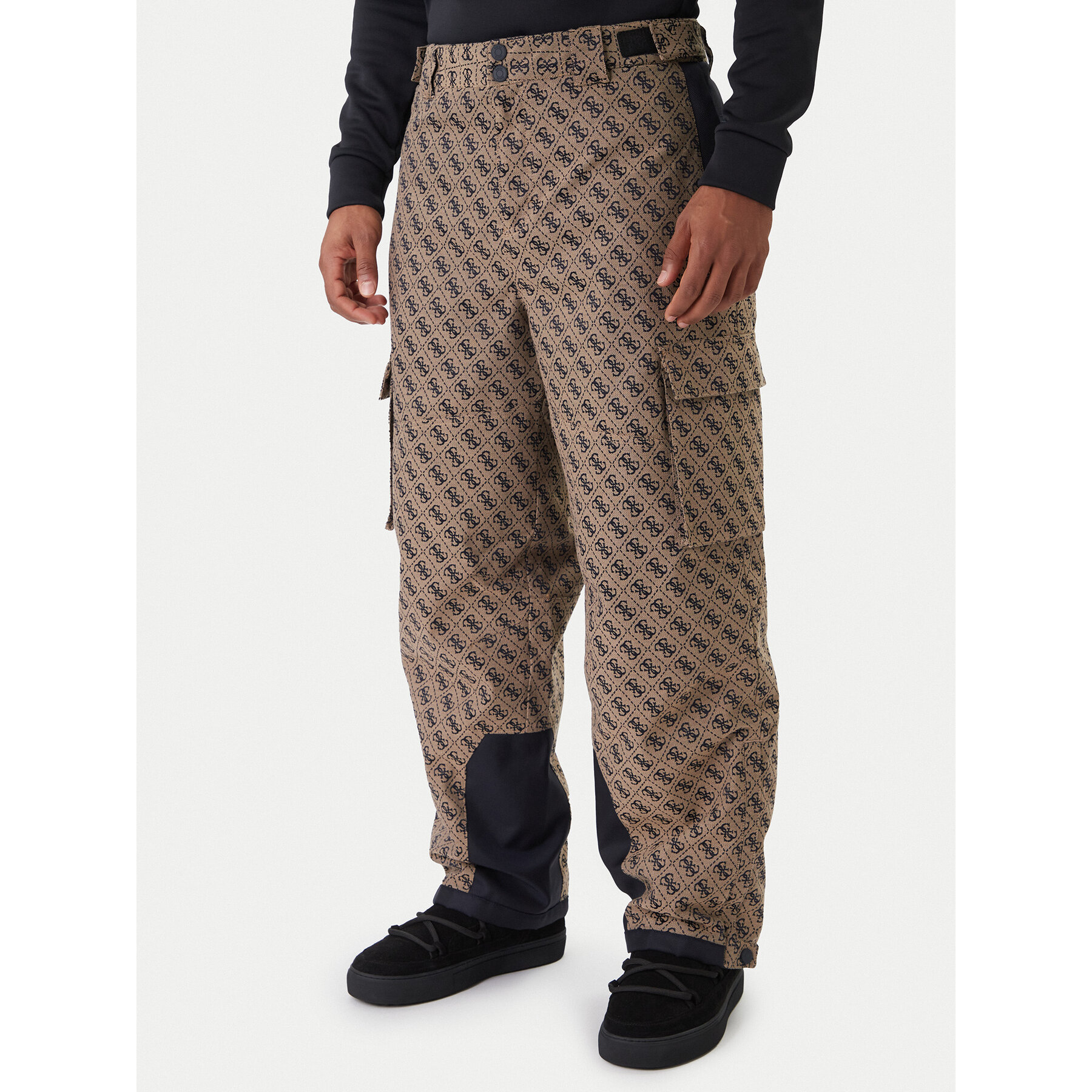 Guess Spodnie narciarskie M5BB77 WF182 Brązowy Regular Fit