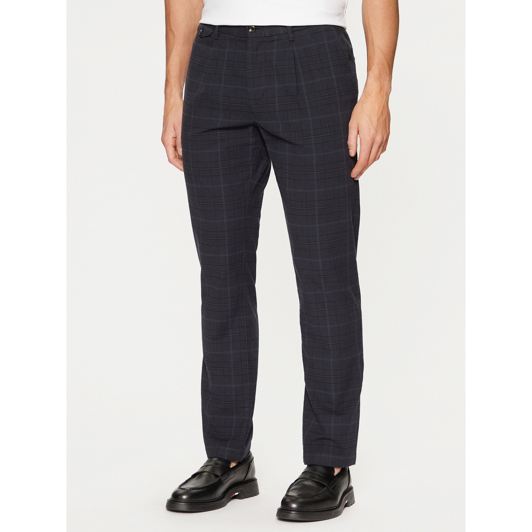 Tommy Hilfiger Chinosy MW0MW37726 Granatowy Tapered Fit