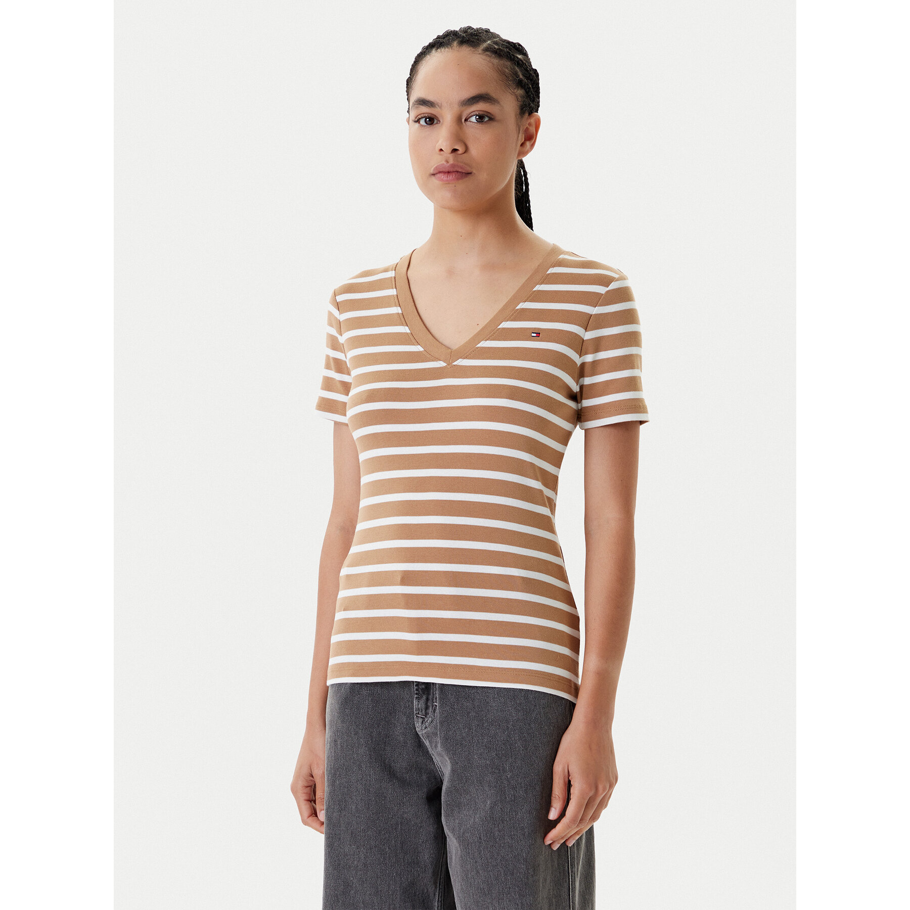 Tommy Hilfiger T-Shirt New Cody WW0WW40584 Brązowy Slim Fit