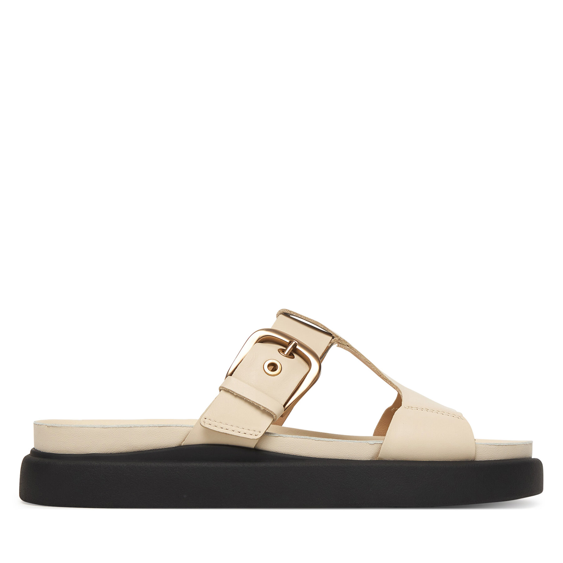 Clarks Klapki Aristella West 26185812 Écru