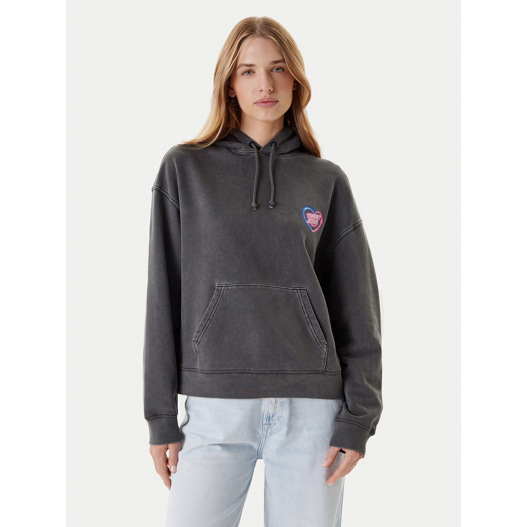 Tommy Jeans Bluza Neon DW0DW20945 Szary Boxy Fit
