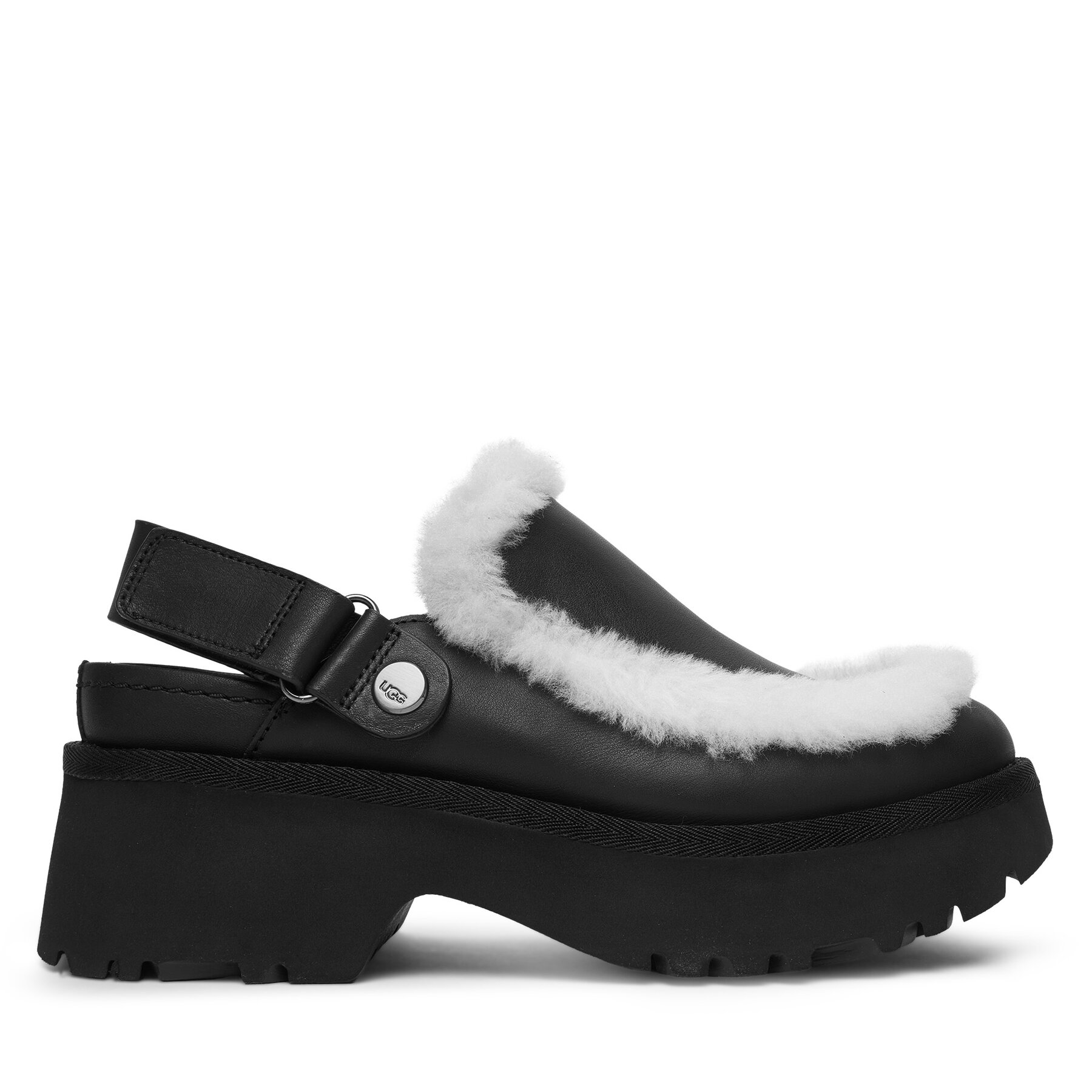 Ugg Klapki W Esmee Leather Clog 1171507 Czarny