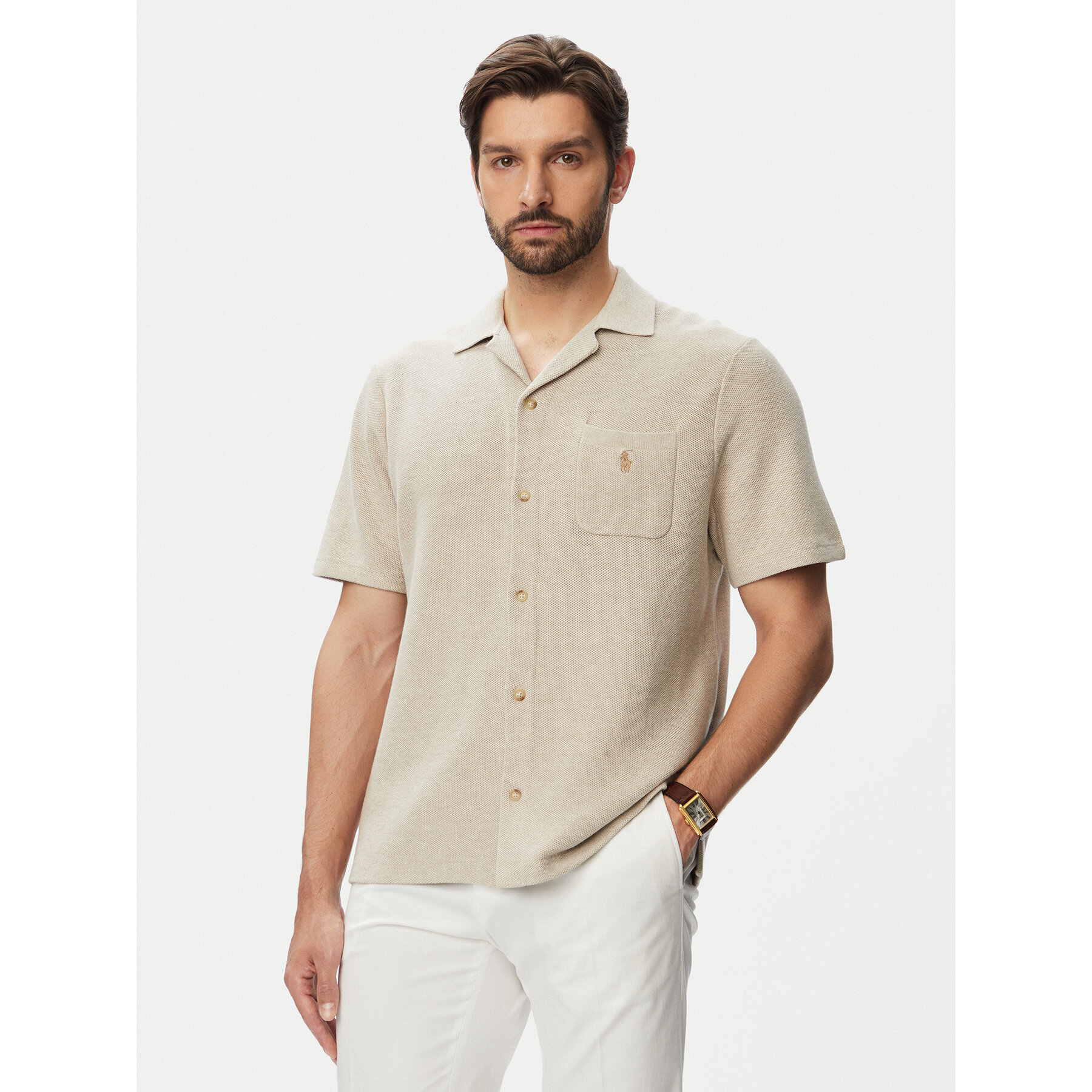 Polo Ralph Lauren Koszula 710P04442502 Beżowy Regular Fit