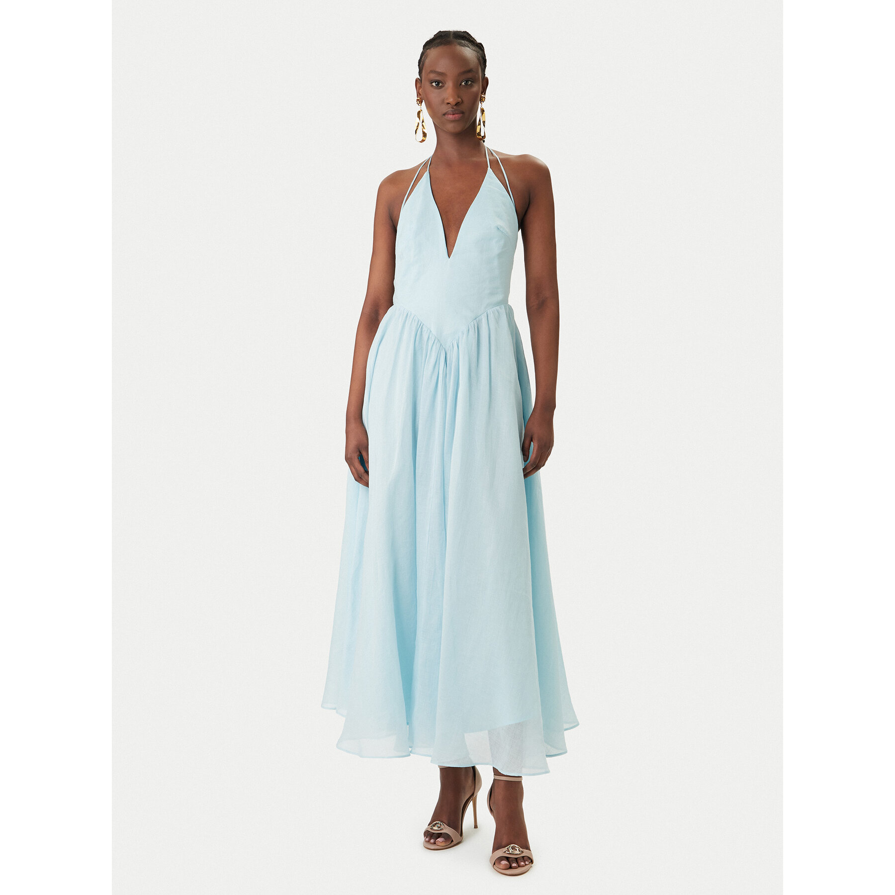 Bardot Sukienka koktajlowa Arletha Halter 59963DB3 Błękitny Regular Fit