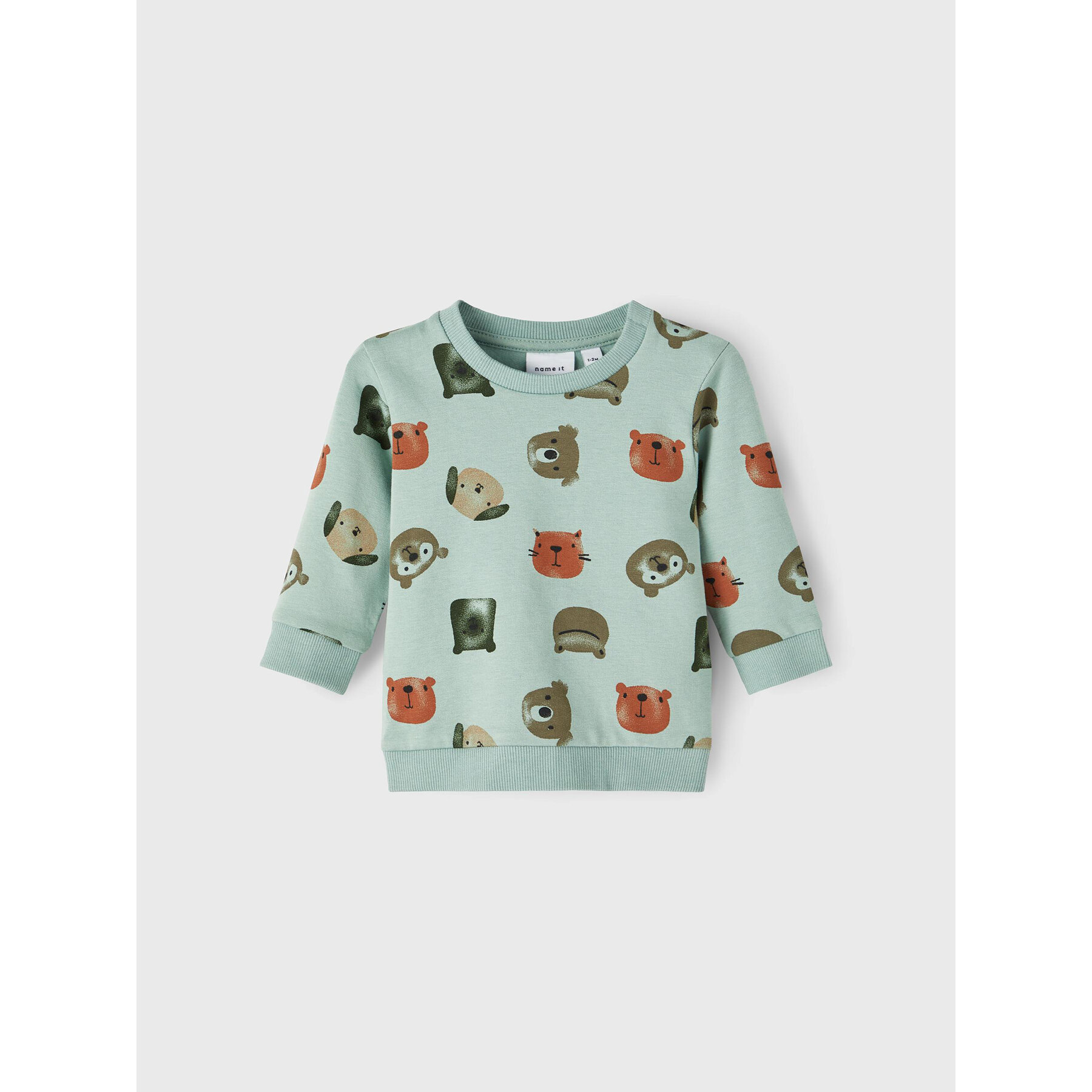 NAME IT Bluza 13206857 Zielony Regular Fit