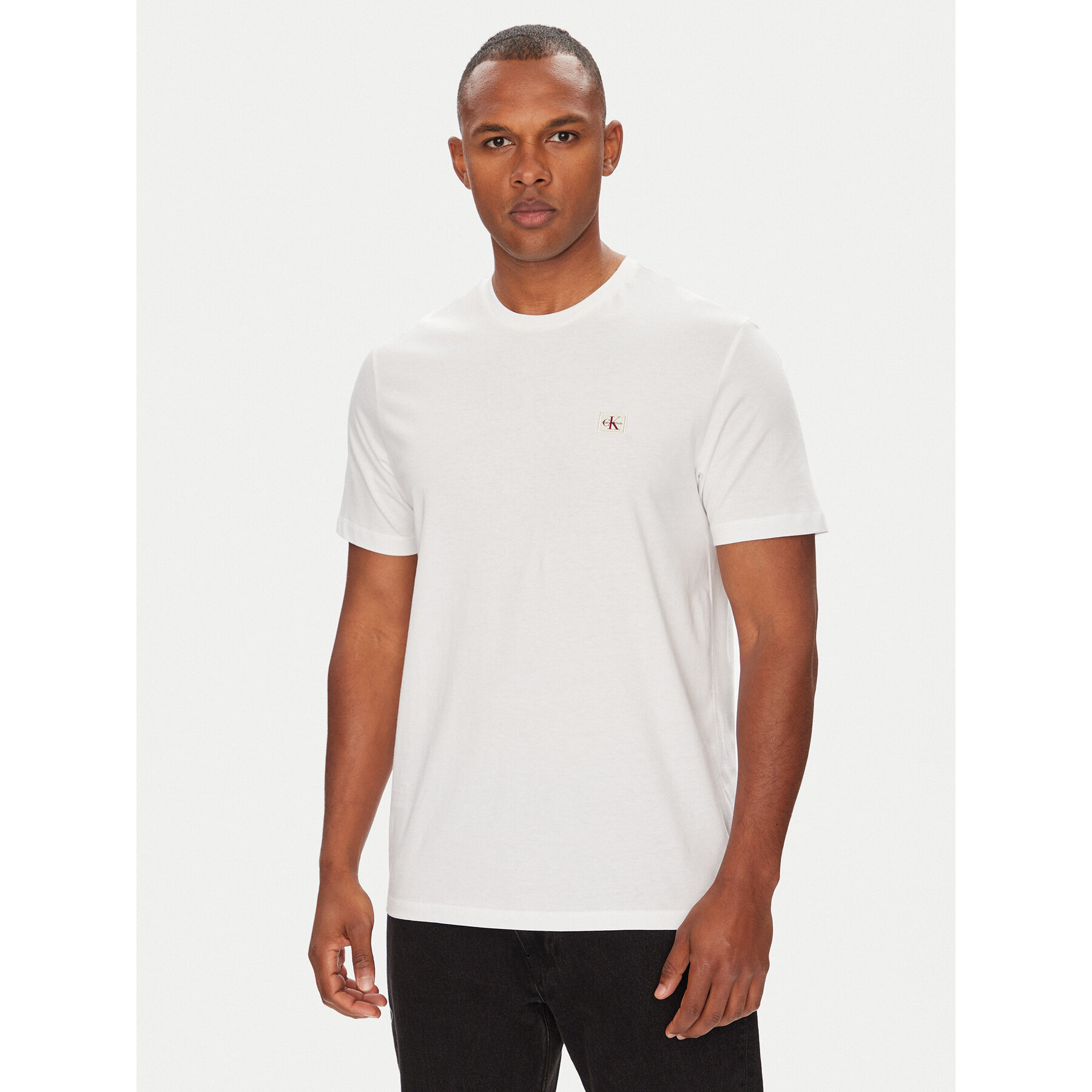 Calvin Klein Jeans T-Shirt LV04RC272G Biały Regular Fit