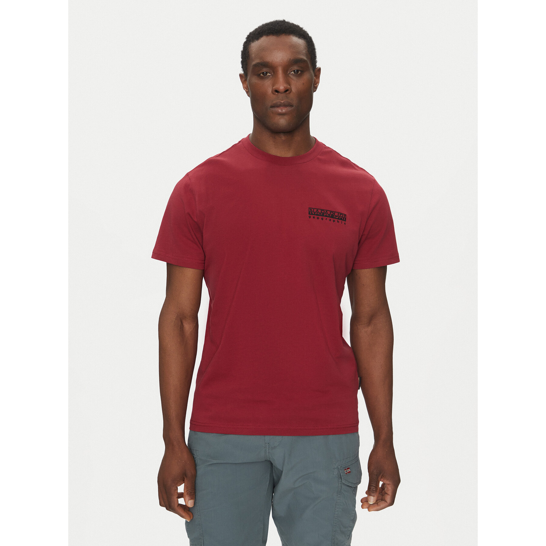 Napapijri T-Shirt S-Vignoni NP0A4ILX Czerwony Regular Fit