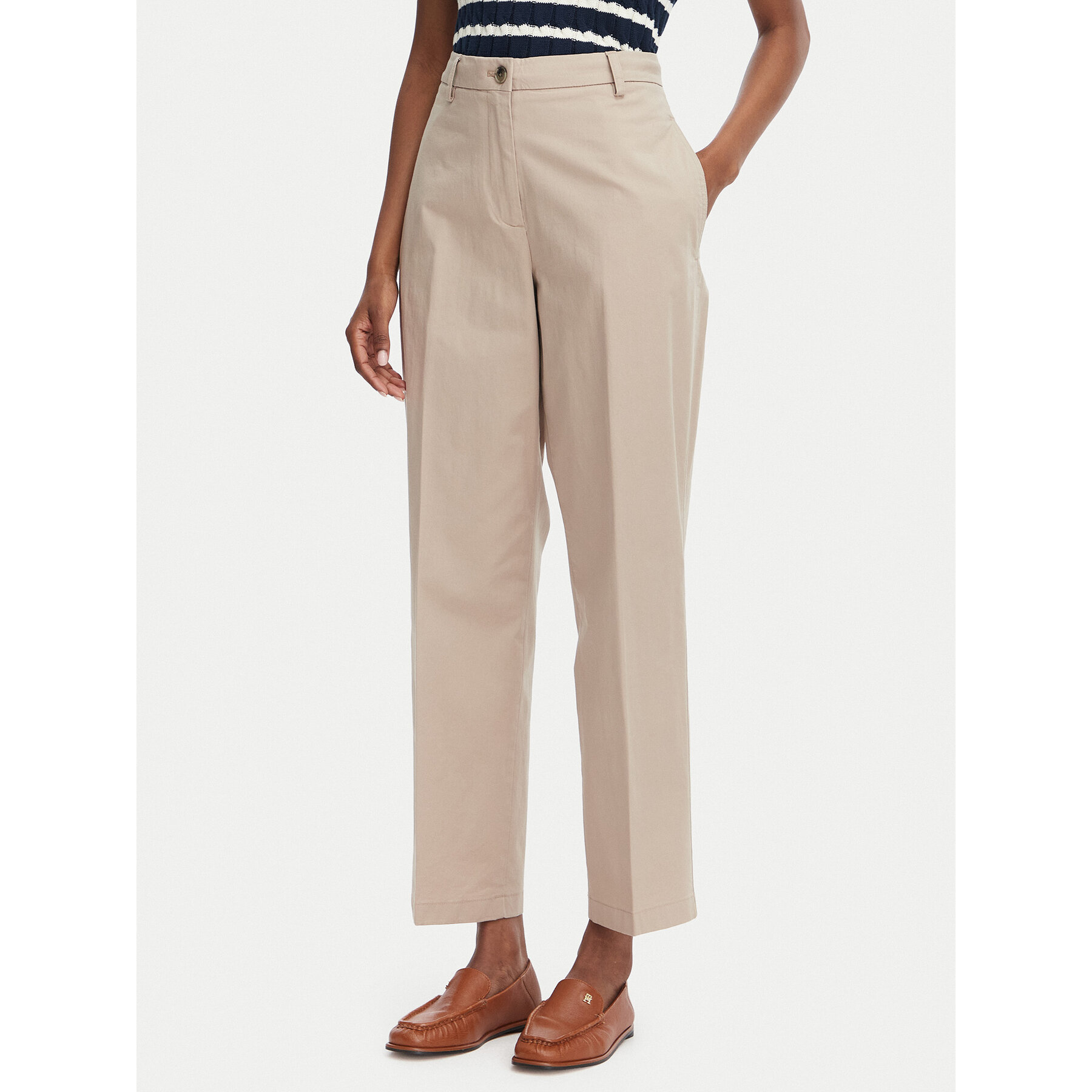 Tommy Hilfiger Chinosy WW0WW52817 Beżowy Slim Fit