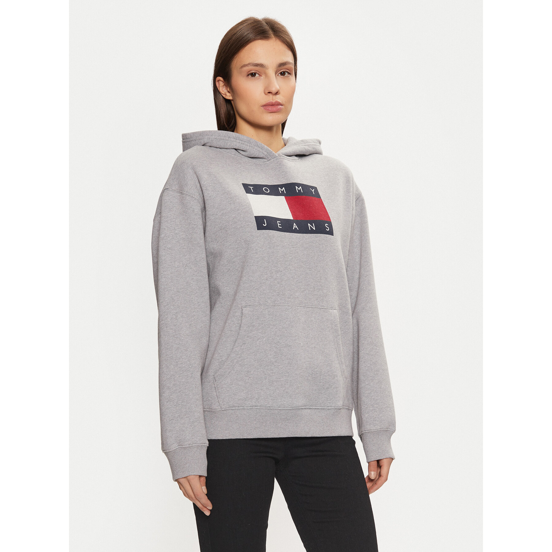 Tommy Jeans Bluza DW0DW19407 Szary Relaxed Fit