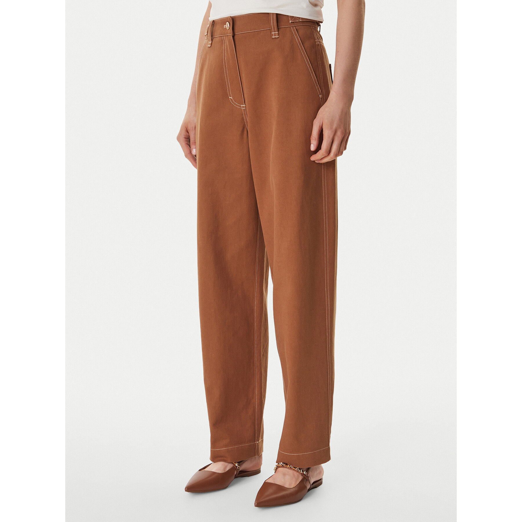 Guess Jeansy W6GB10 W1805 Brązowy Relaxed Fit