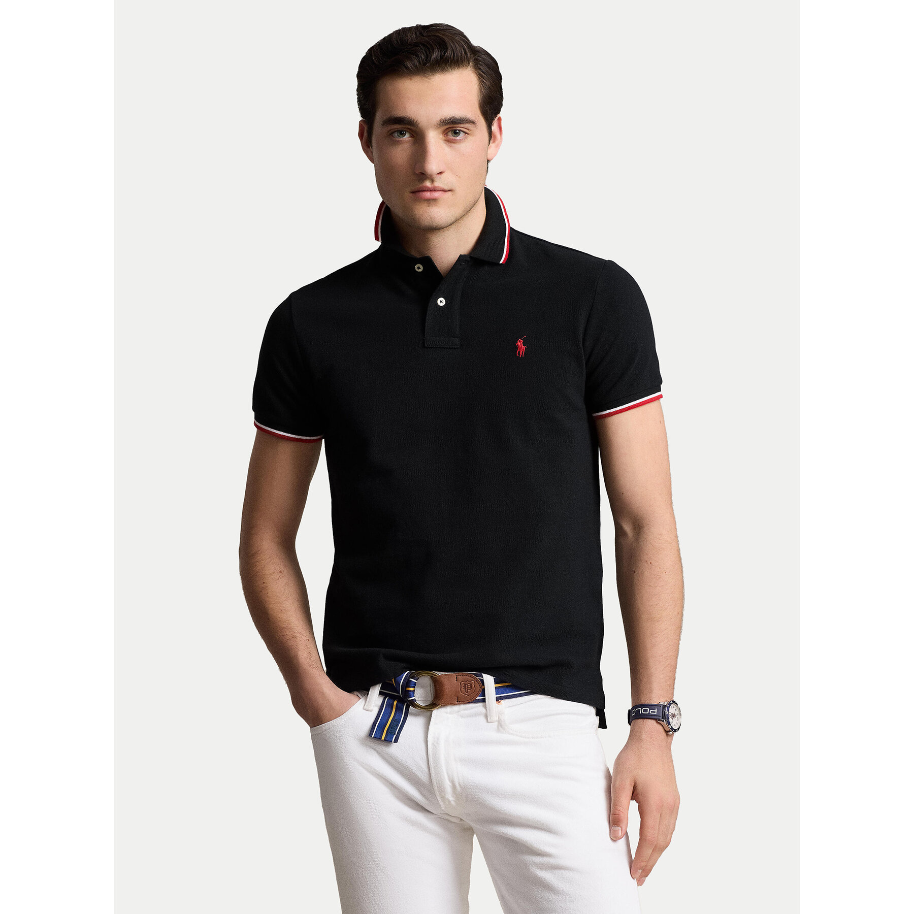 Polo Ralph Lauren Polo Ssl 710842621001 Czarny Slim Fit