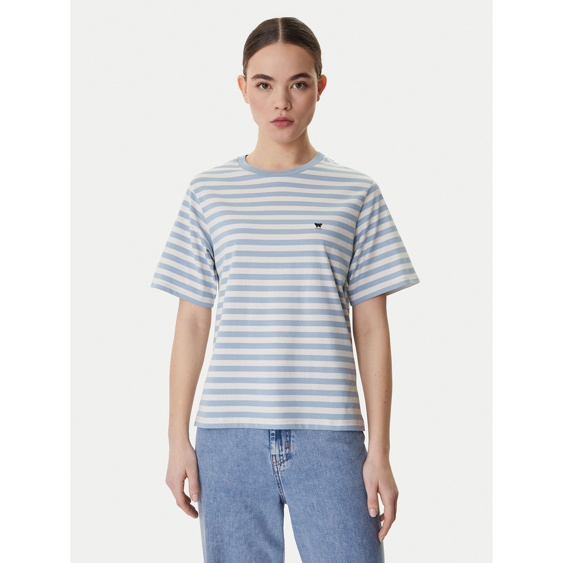 Weekend Max Mara T-Shirt Venaco 2615971031 Błękitny Relaxed Fit