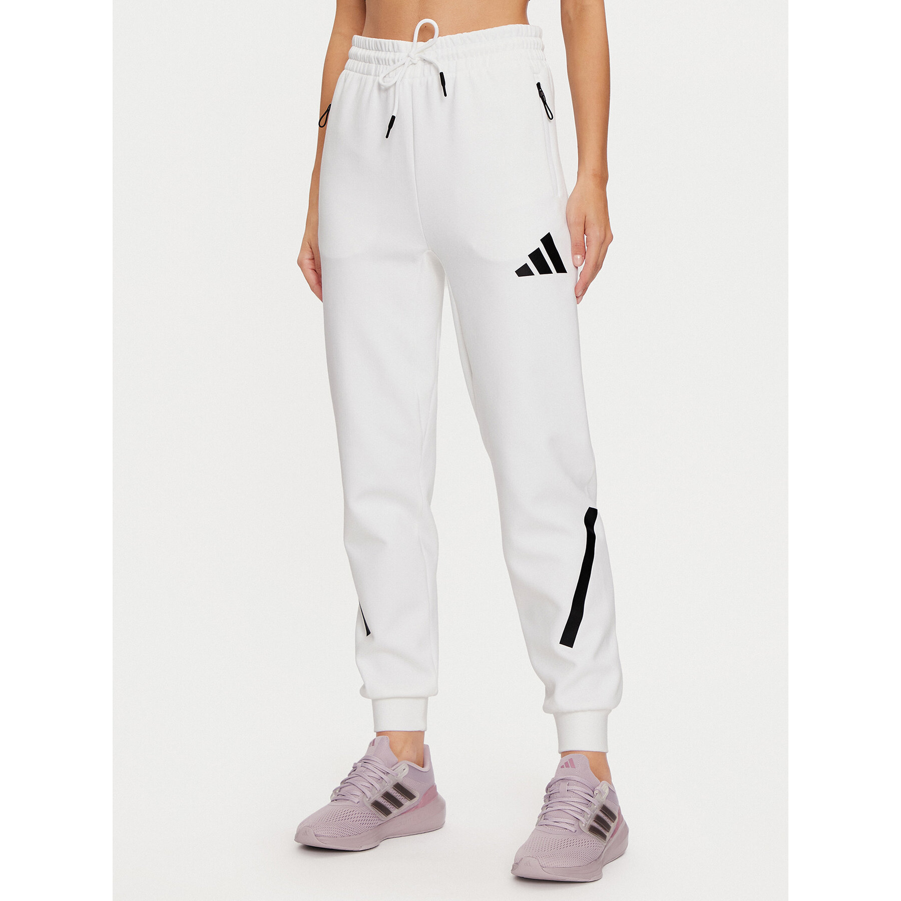 adidas Spodnie dresowe Z.N.E. JE7843 Biały Regular Fit
