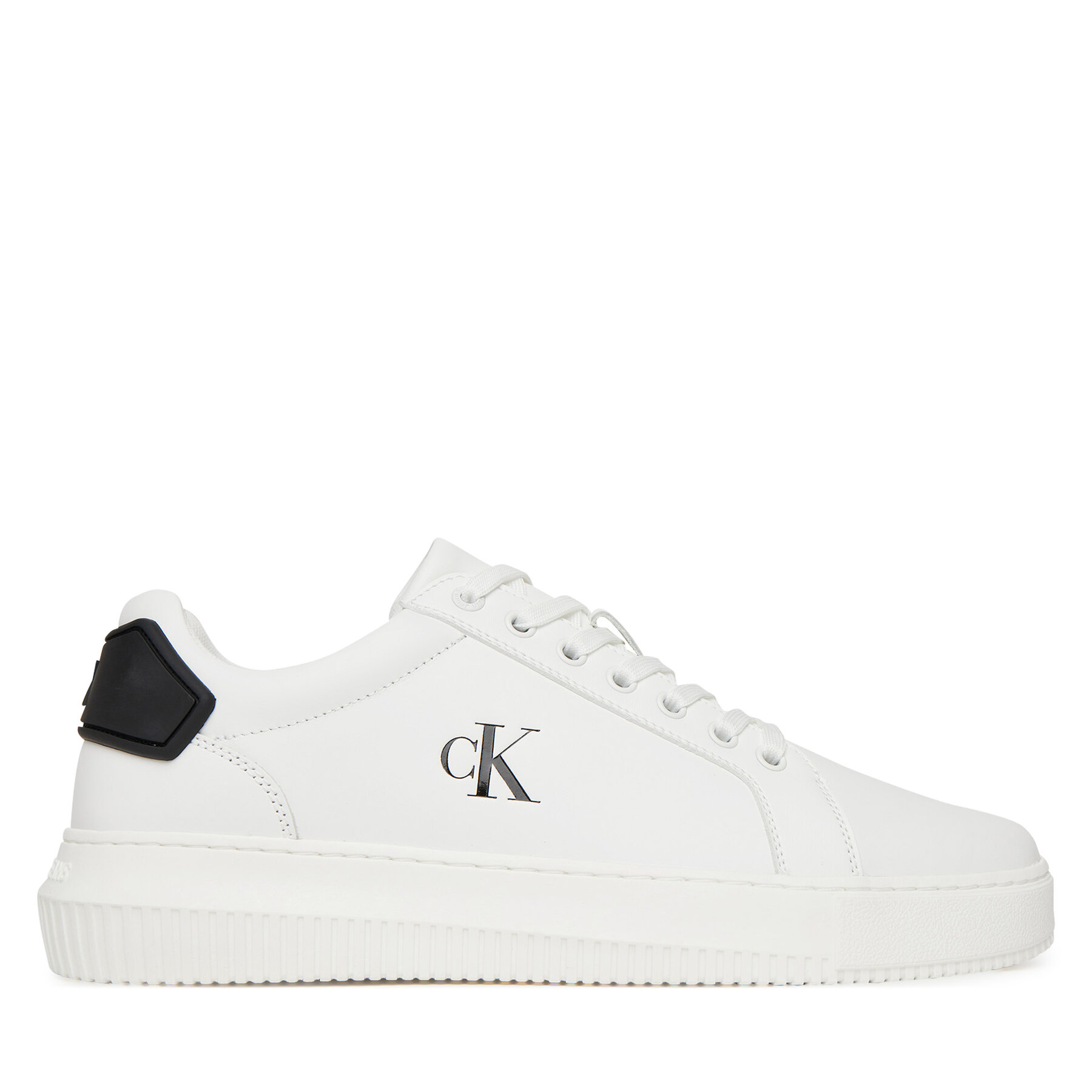 Calvin Klein Jeans Sneakersy Chunky Cupsole Ru Patch Lth YM0YM01296 Biały