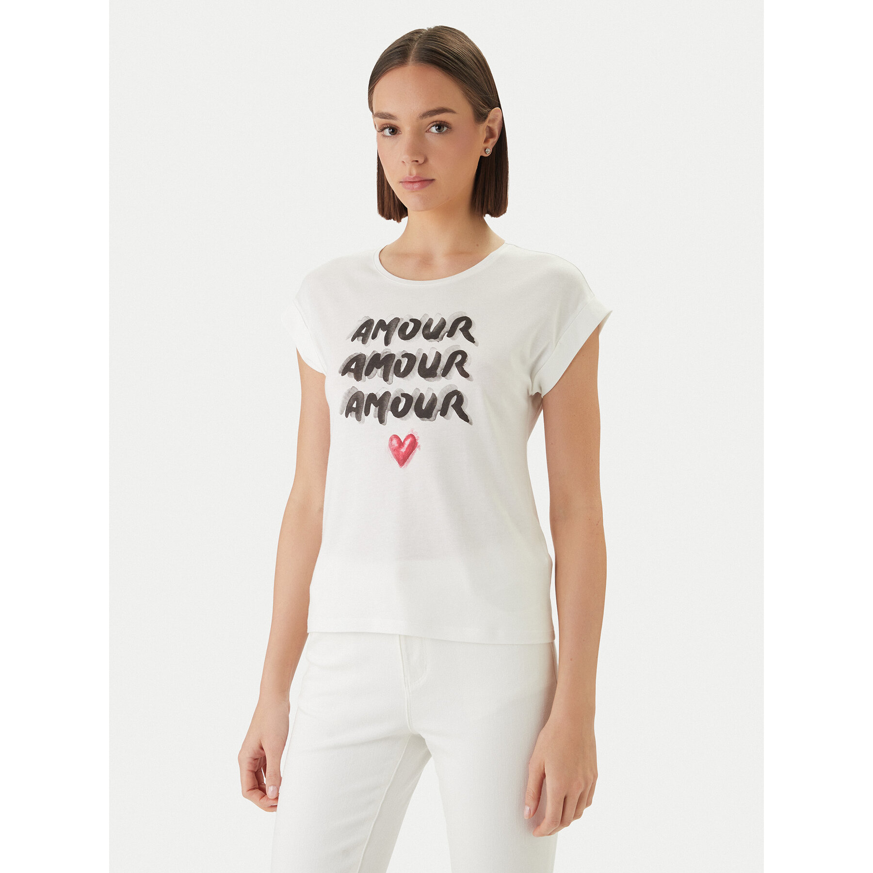 Morgan T-Shirt 261-DOUR Biały Regular Fit