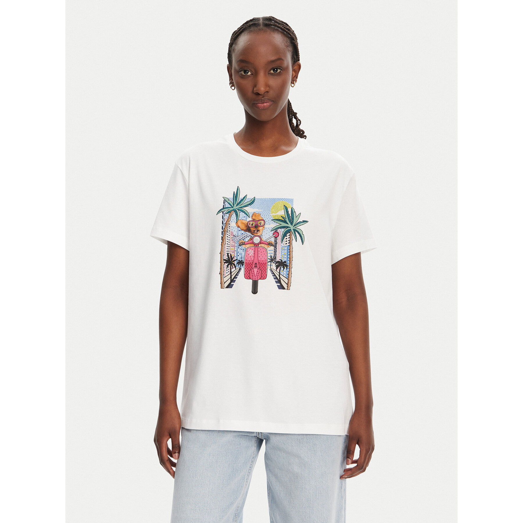 Liu Jo T-Shirt WA5260 JS003 Biały Regular Fit