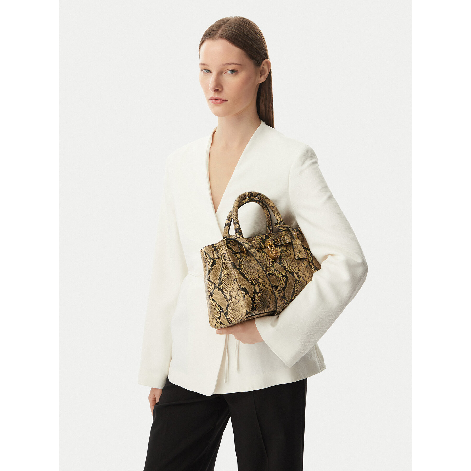 Tommy Hilfiger Torebka American Icon Mini Tote Snake AW0AW18818 Brązowy