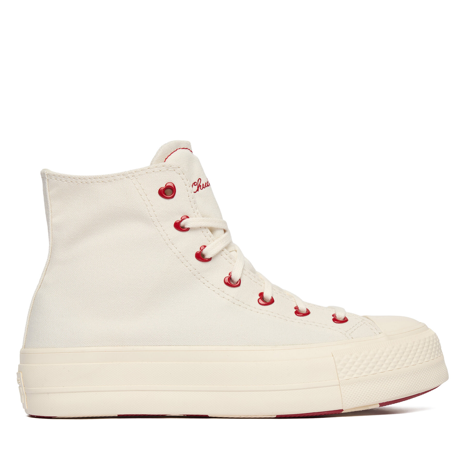 Converse Trampki Chuck Taylor All Star Lift Platform Hearts A19058C Biały