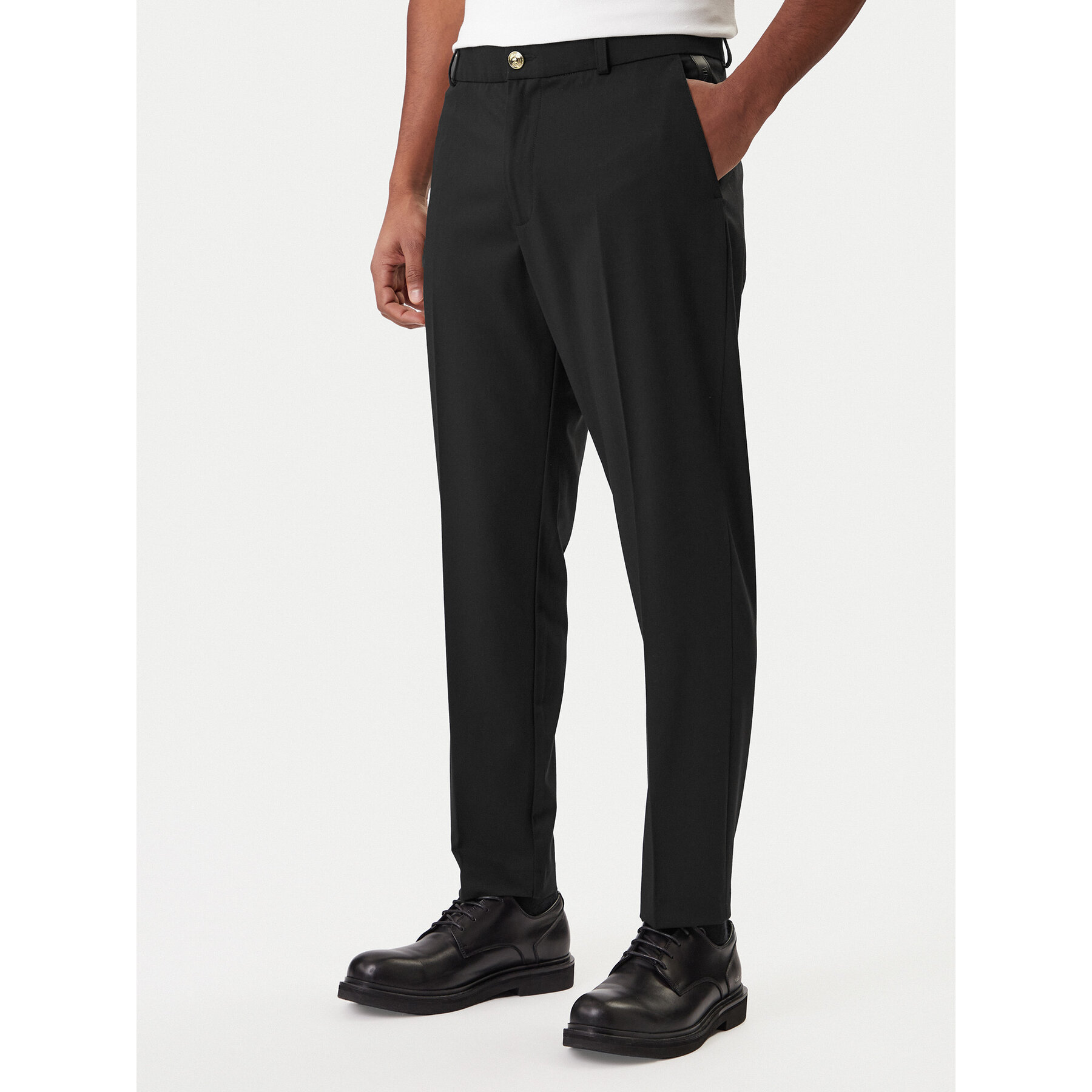 Versace Jeans Couture Spodnie materiałowe 80GAA128 N0702 Czarny Slim Fit