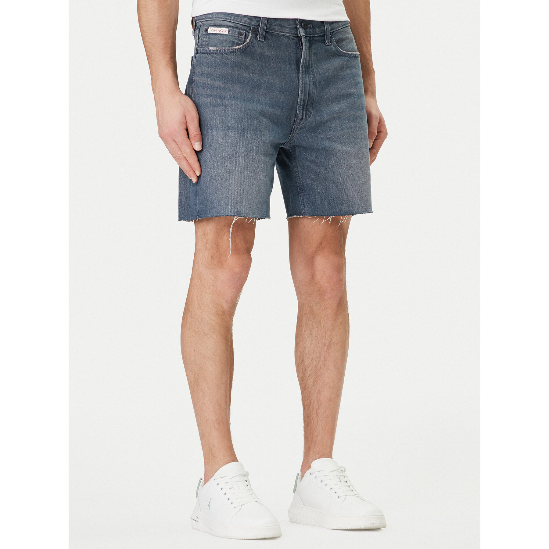 Calvin Klein Jeans Szorty jeansowe Classic LV04RF788G Szary Regular Fit