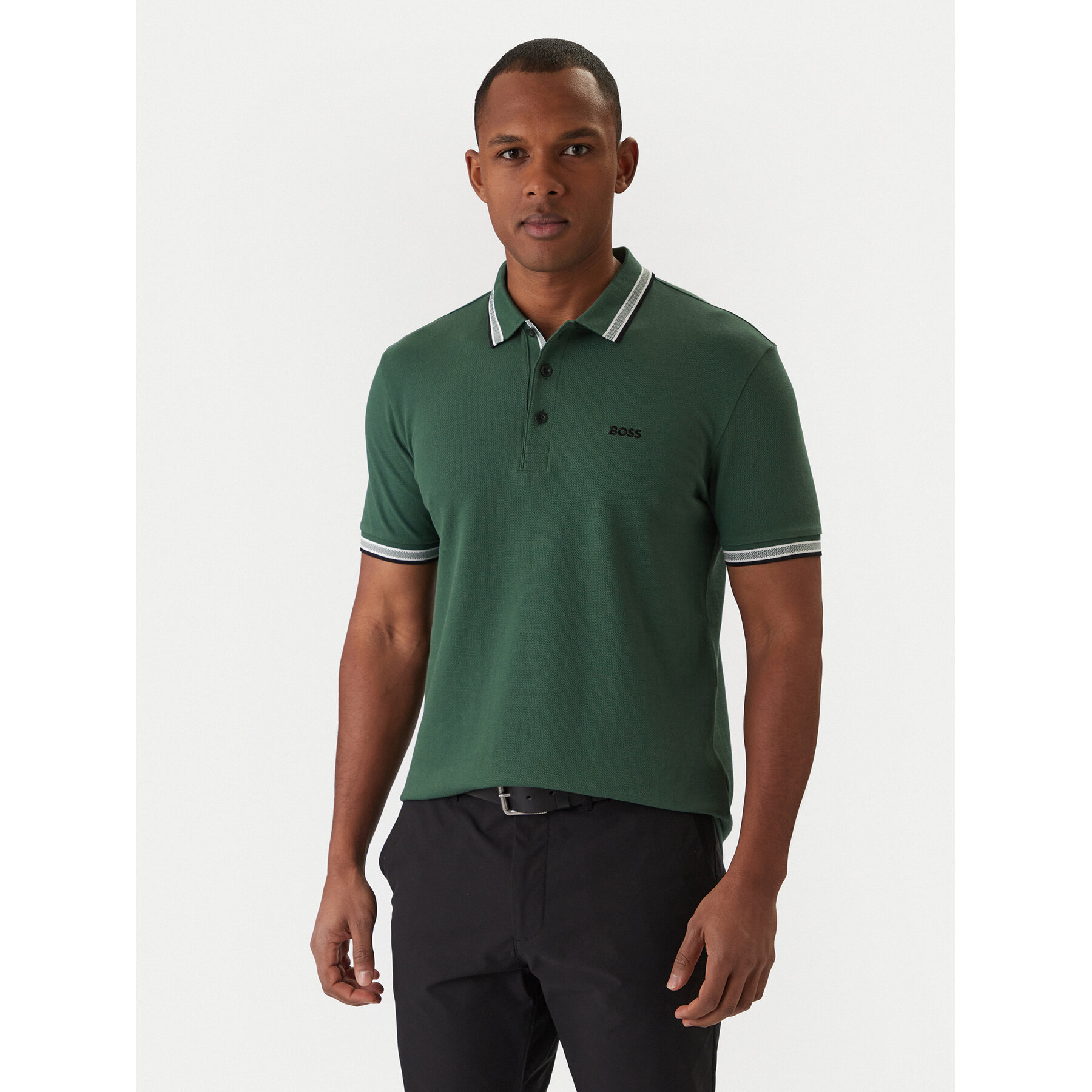 BOSS Polo Paddy 50469055 Zielony Regular Fit