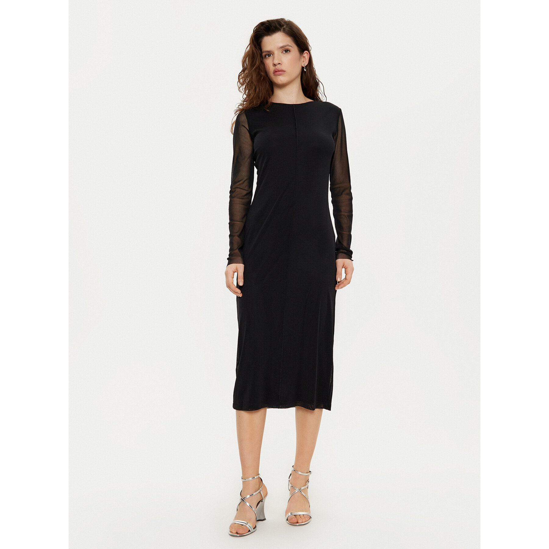 JOOP! Sukienka koktajlowa 10018885 30044844 Czarny Slim Fit