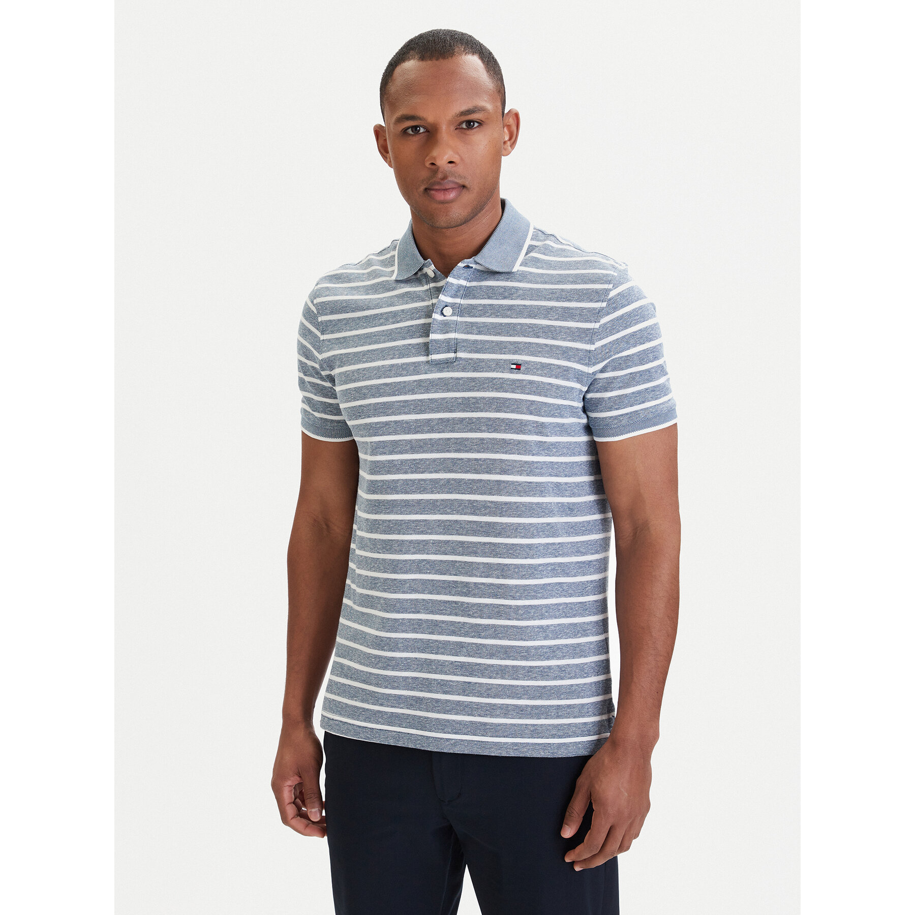 Tommy Hilfiger Polo MW0MW33140 Niebieski Regular Fit