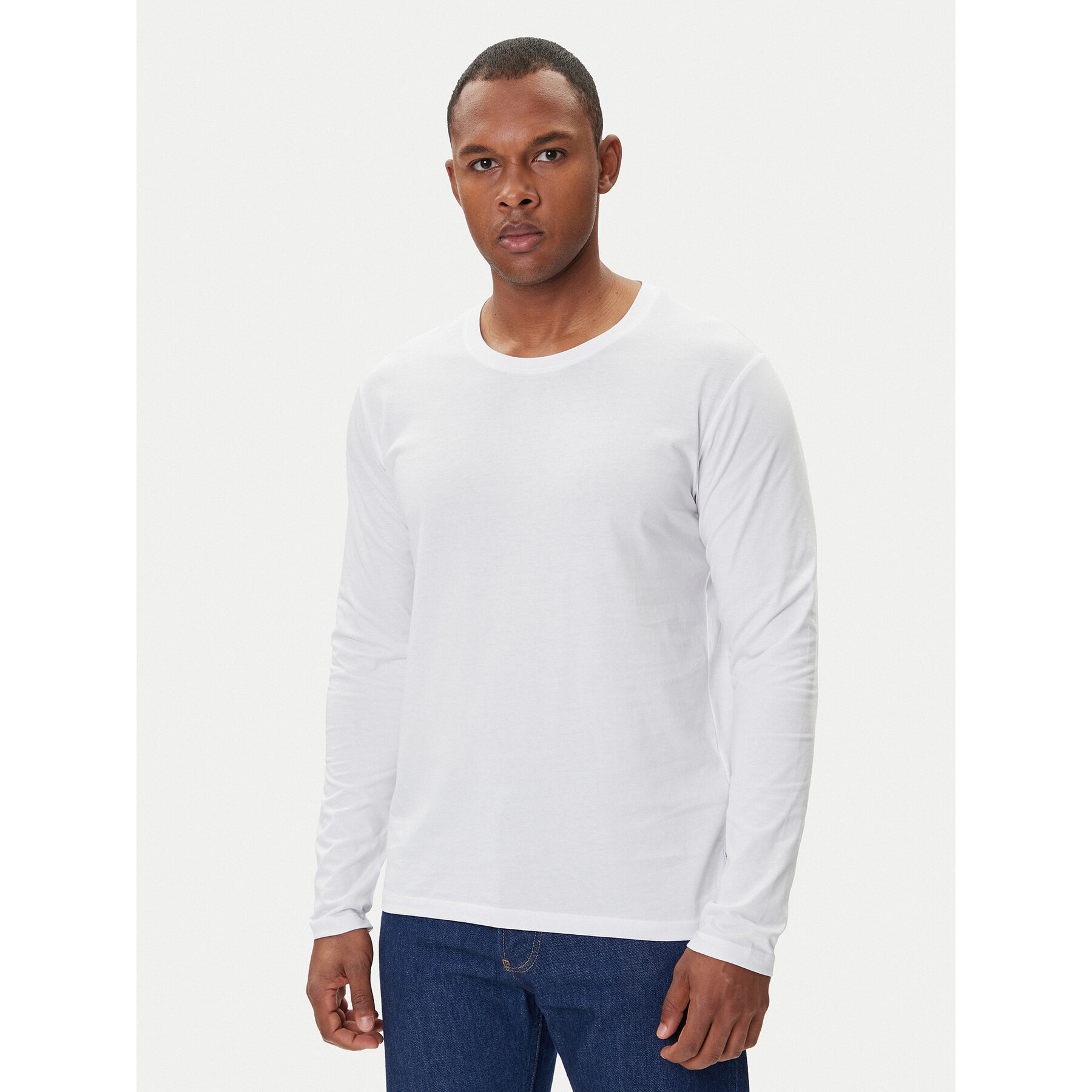 Jack & Jones Longsleeve Basic 12279538 Biały Regular Fit