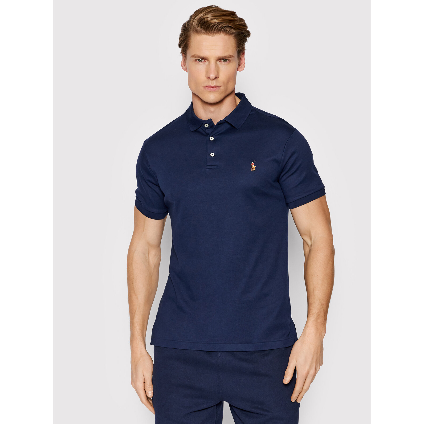 Polo Ralph Lauren Polo 710685514003 Granatowy Slim Fit