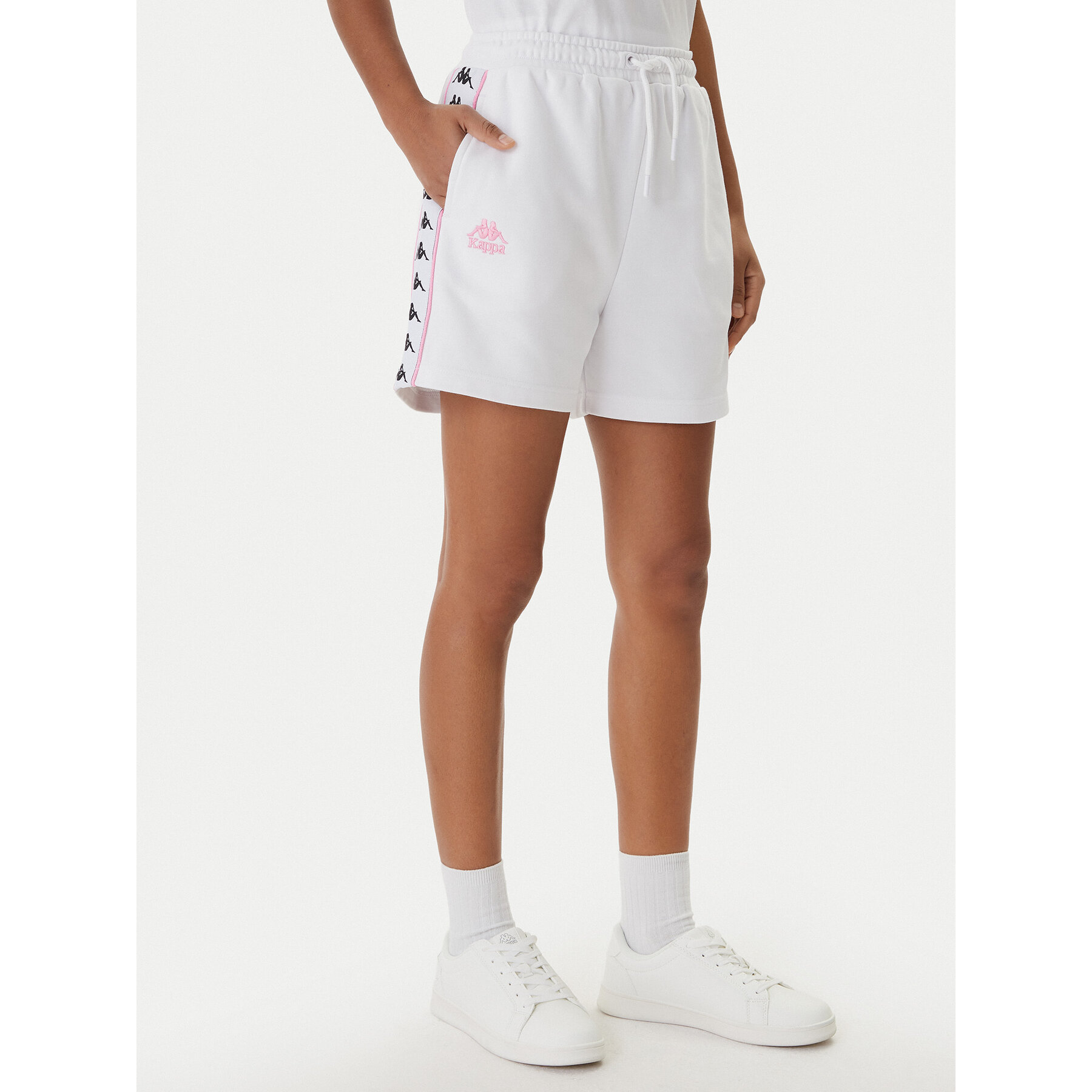 Kappa Szorty sportowe Banda Ivissa 361R6NW Biały Regular Fit