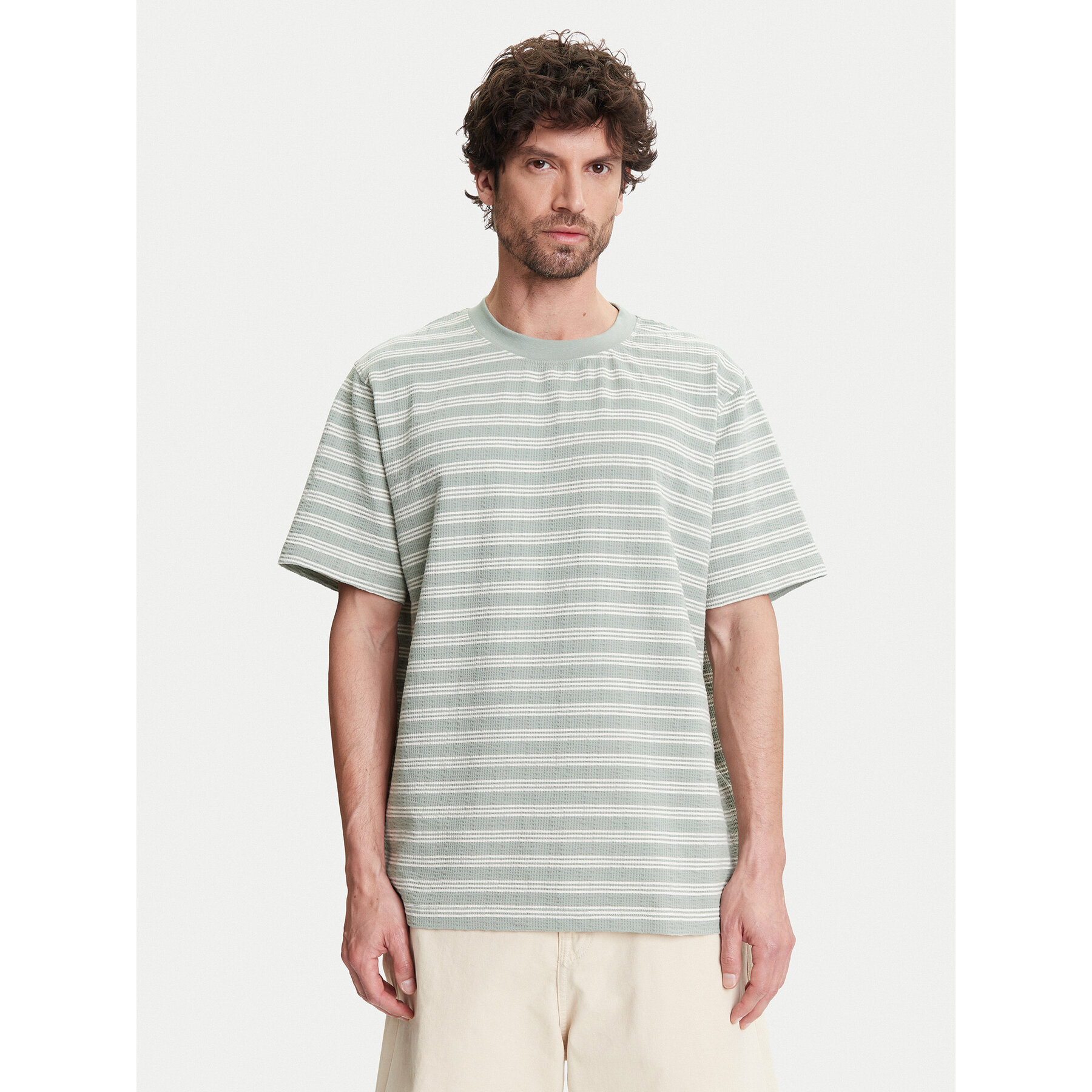 Selected Homme T-Shirt 16097659 Zielony Regular Fit