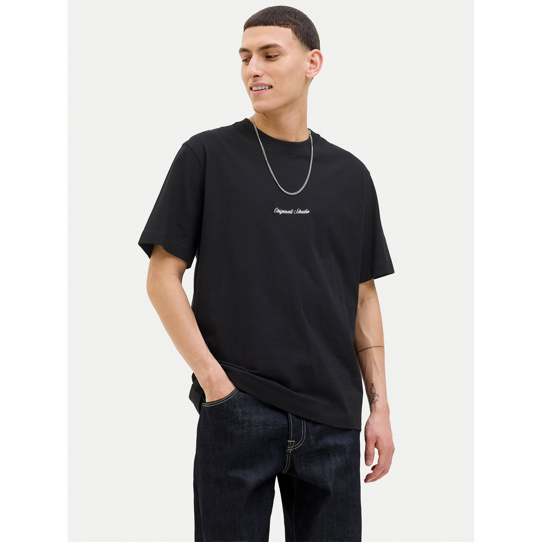 Jack & Jones T-Shirt Norrebro 12282892 Czarny Relaxed Fit