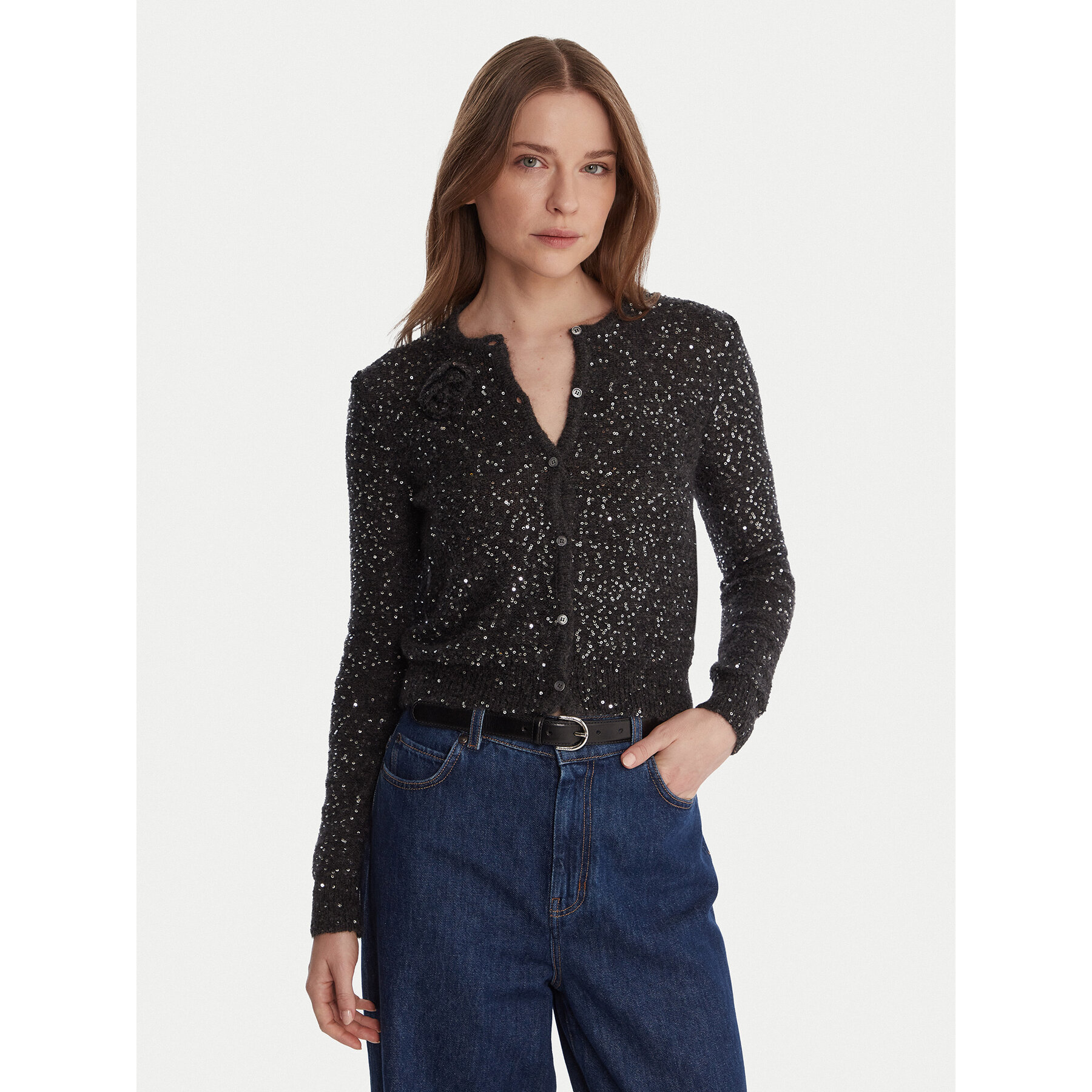 Marella Kardigan Saba1 2523346152 Szary Regular Fit