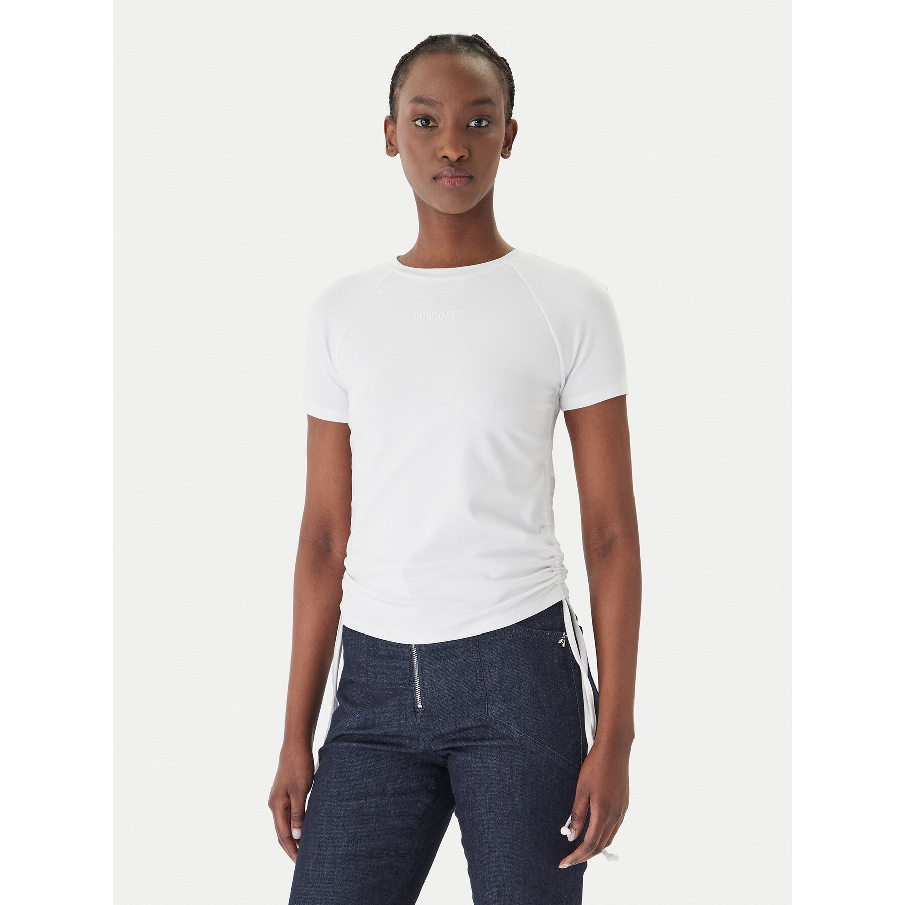 Patrizia Pepe T-Shirt 2M4549/J416-W103 Biały Reglan Fit