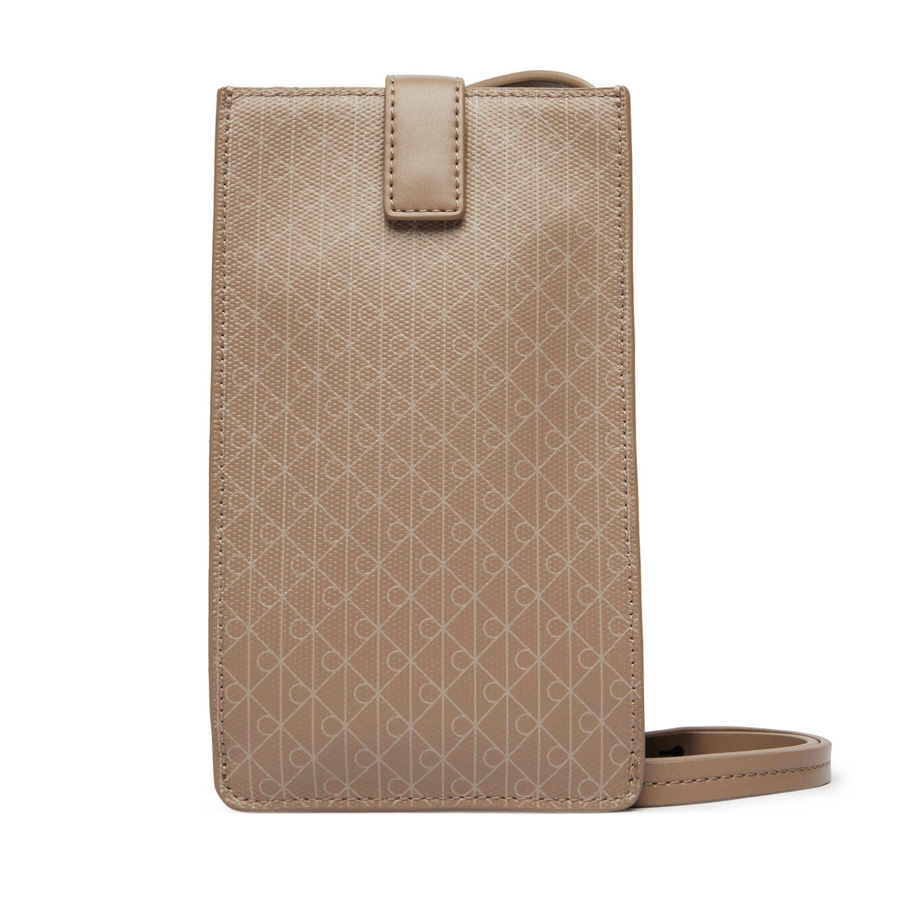 Calvin Klein Torebka na telefon Emblem Aop Phone Crossbody LV04F1115G Brązowy