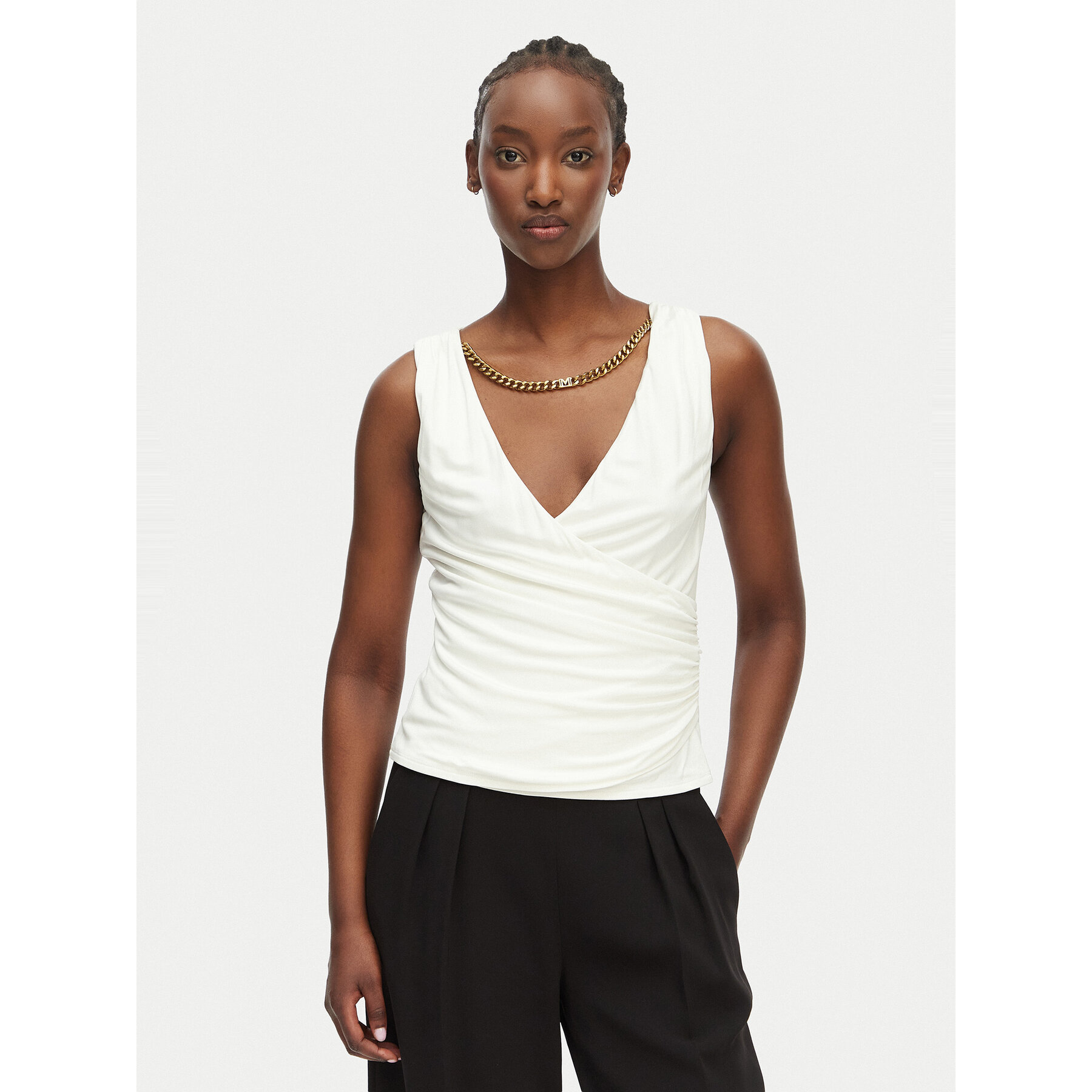 Marciano Guess Top G6GP11 K3617 Kremowy Slim Fit
