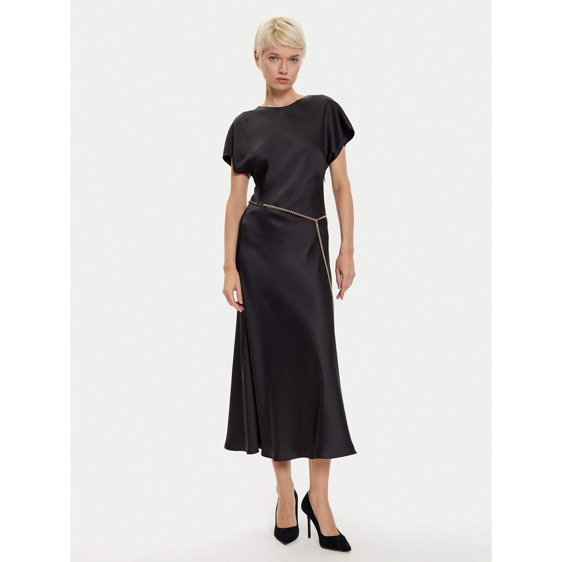Imperial Sukienka koktajlowa ADQJIBA Czarny Regular Fit