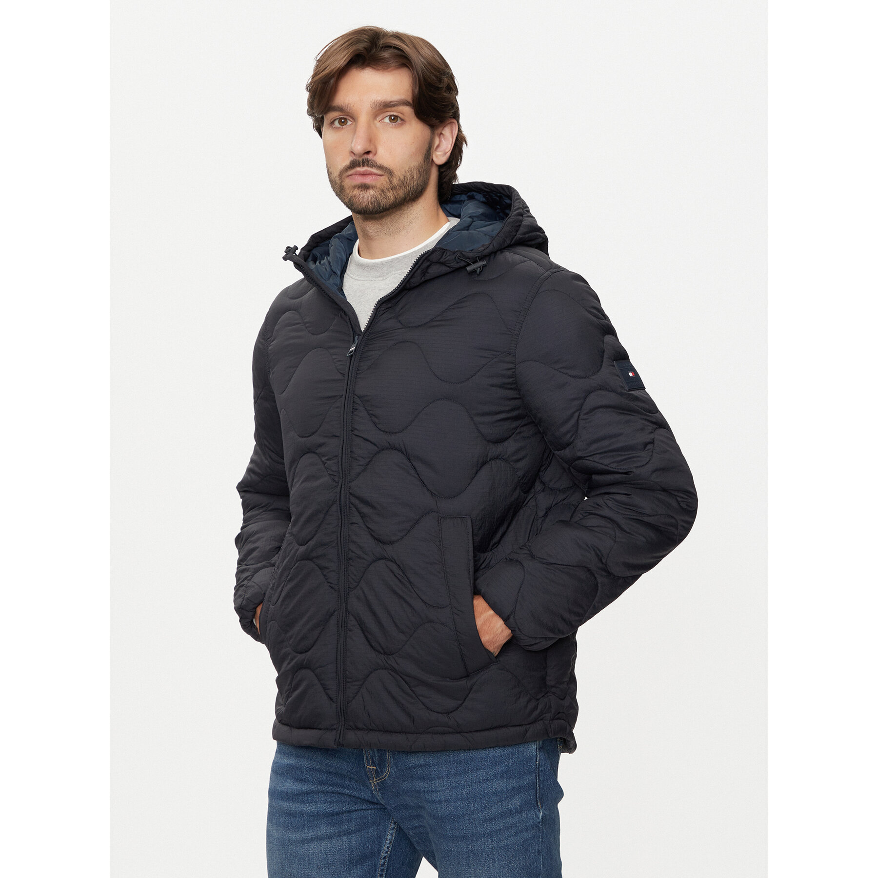 Tommy Hilfiger Kurtka przejściowa MW0MW36585 Granatowy Regular Fit