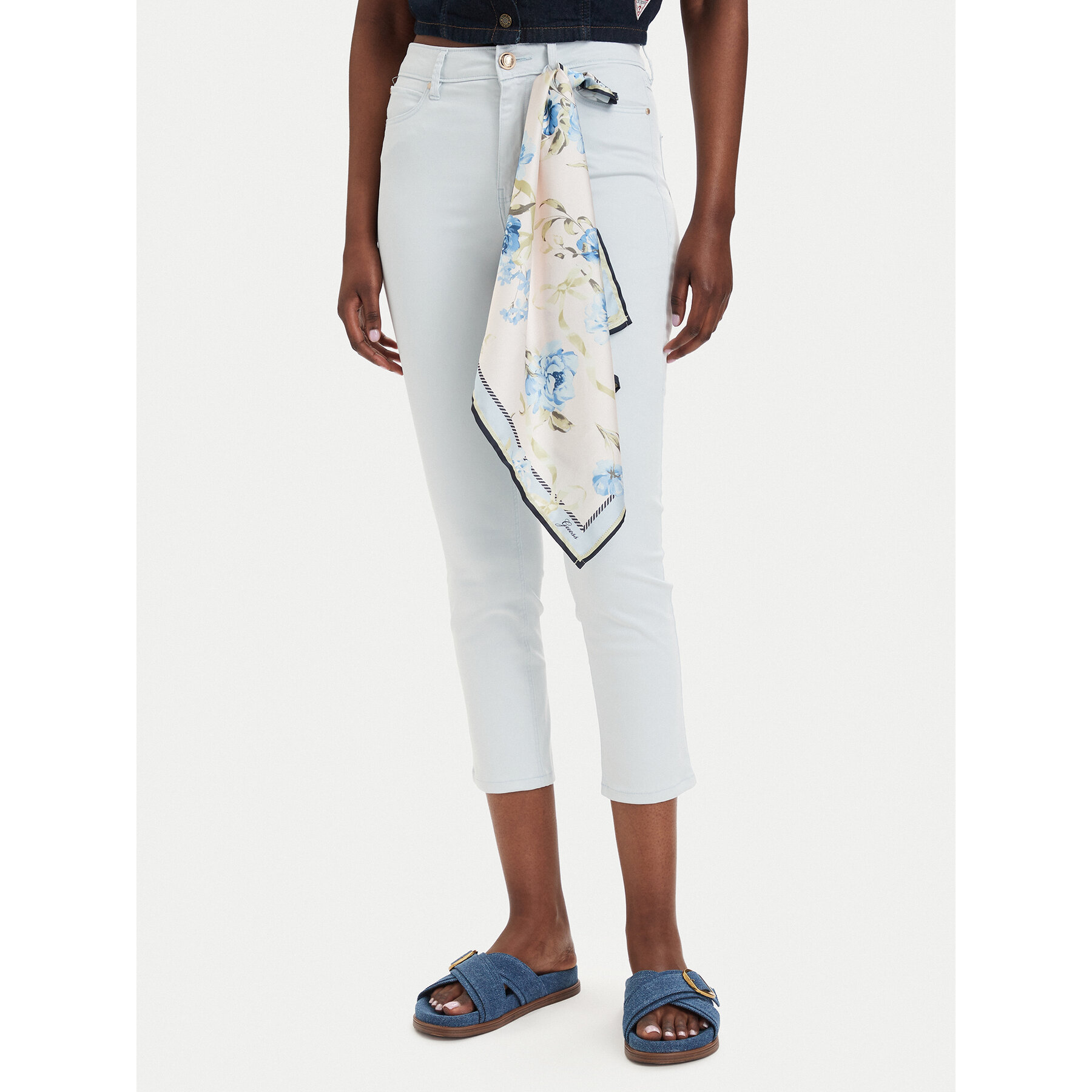 Guess Jeansy W5GA91 W93CM Niebieski jasny Skinny Fit