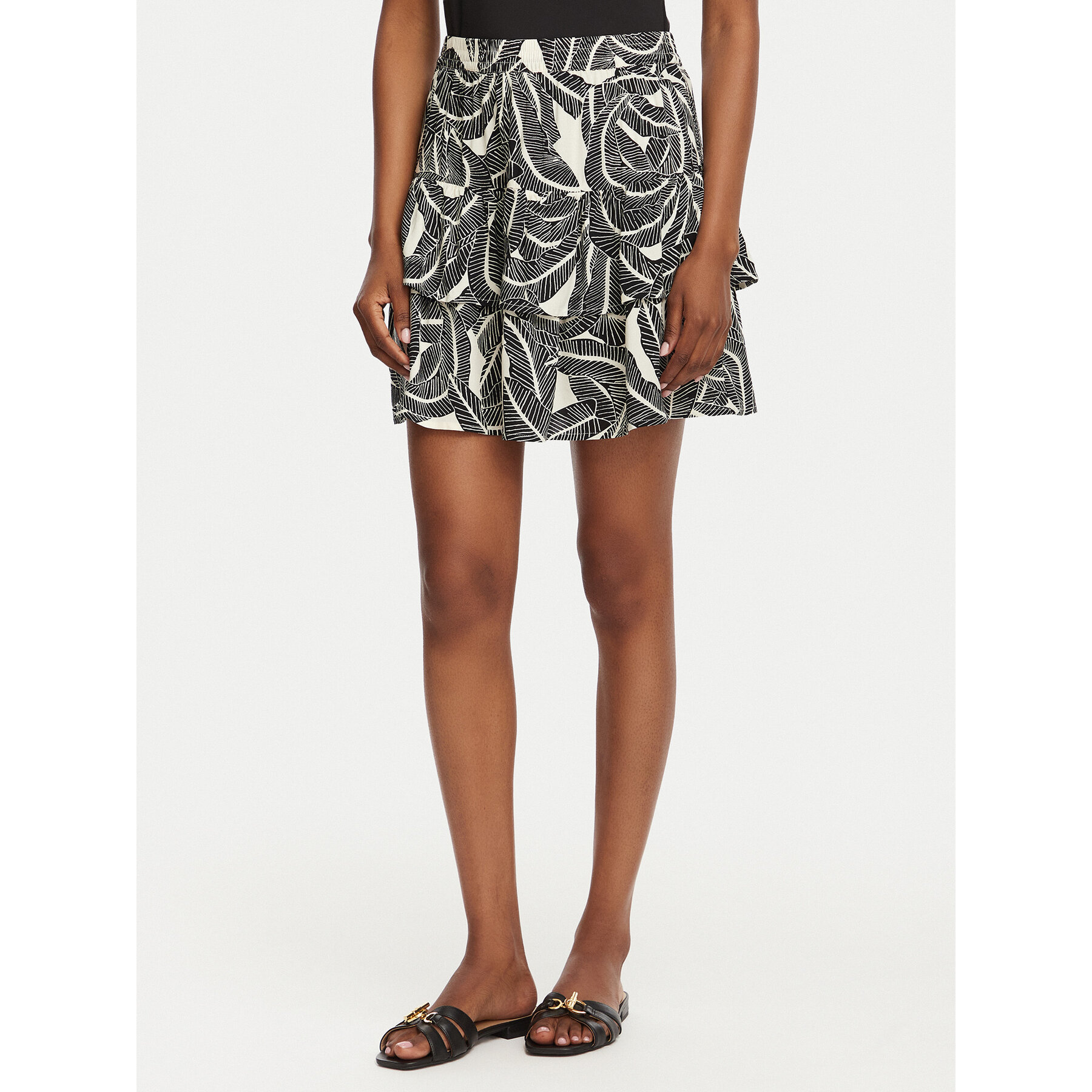 ONLY Spódnica mini Nova 15372459 Szary ciemny Regular Fit