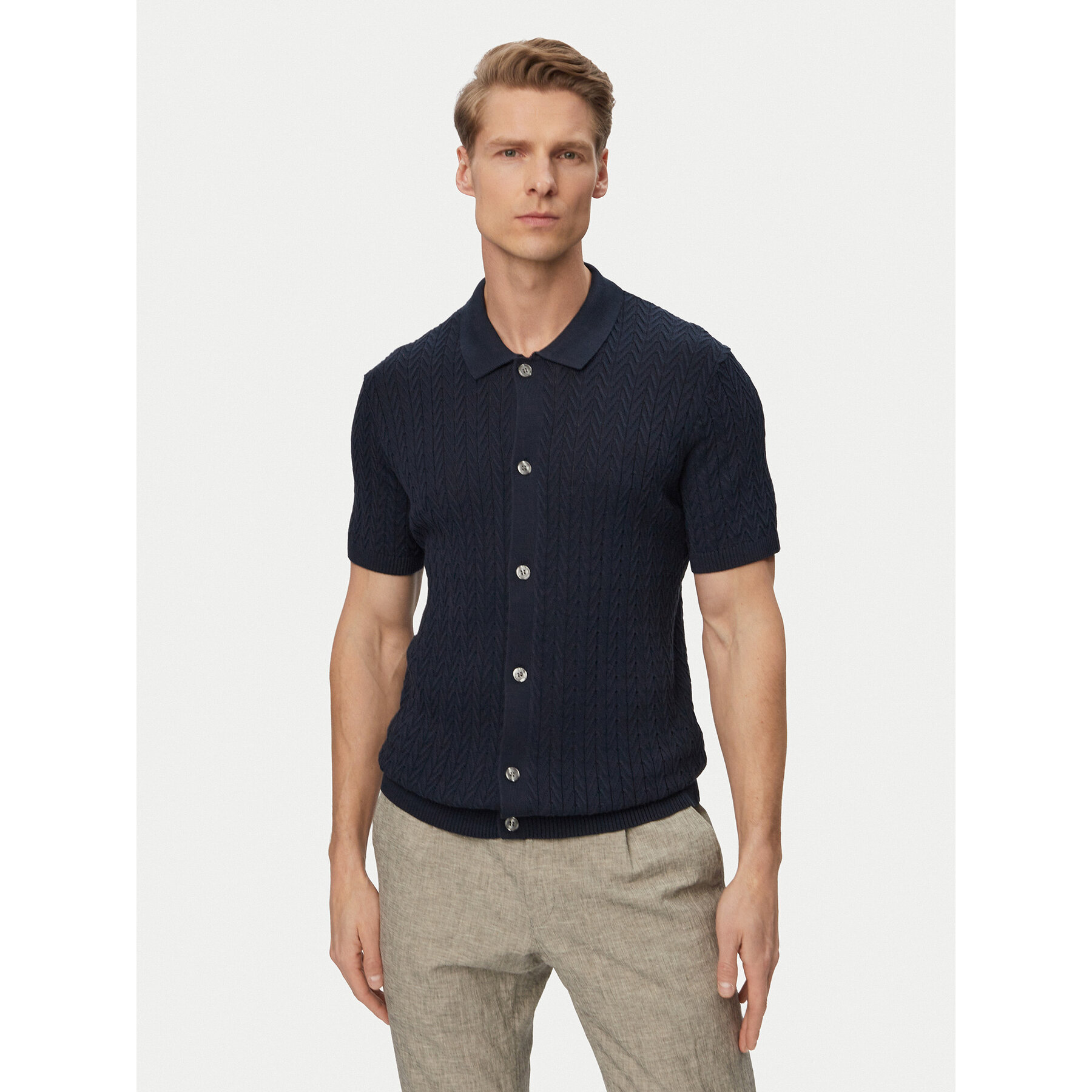 JOOP! Koszula Tristao 30101510 Granatowy Regular Fit