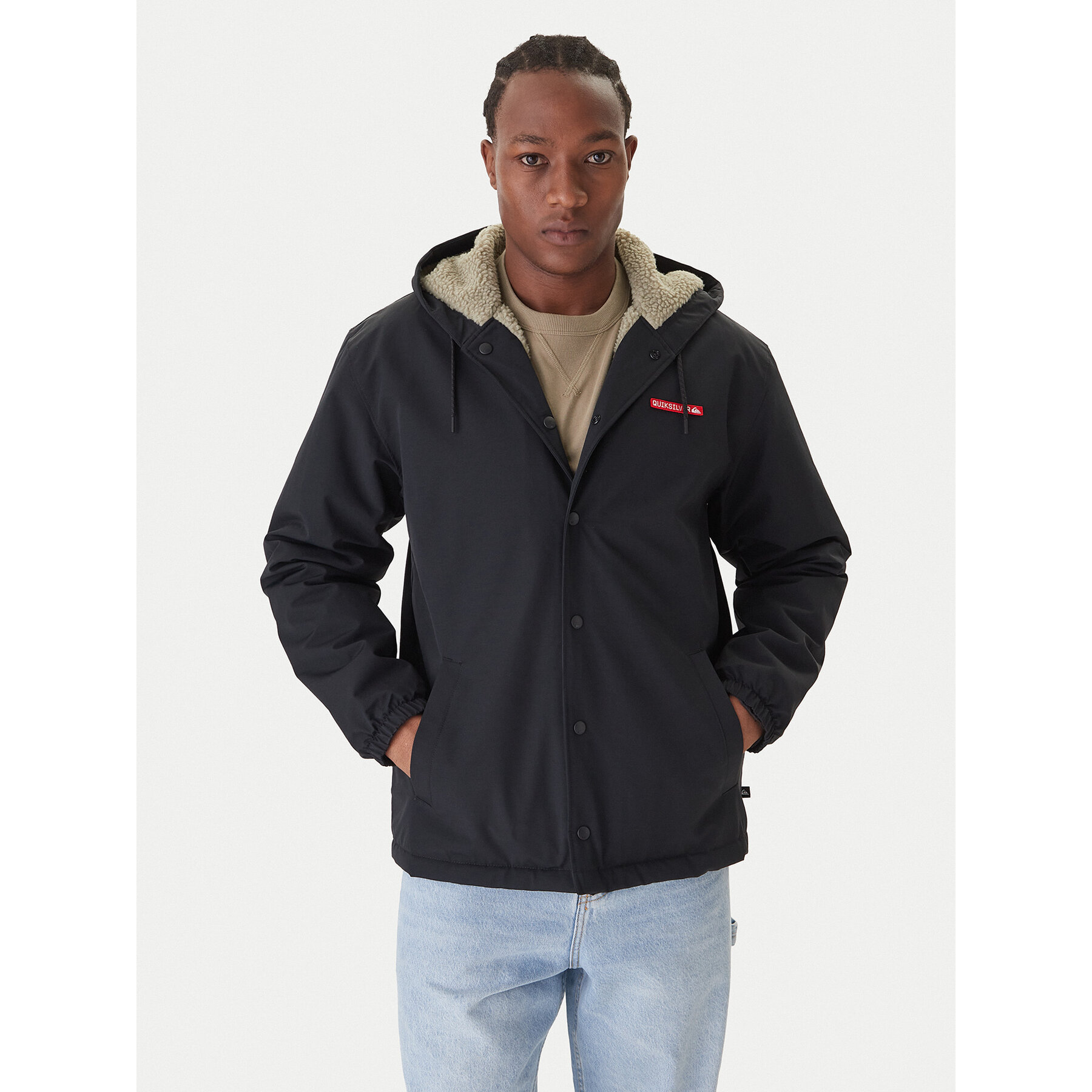 Quiksilver Kurtka przejściowa Rain Cloud EQYJK04186 Czarny Regular Fit