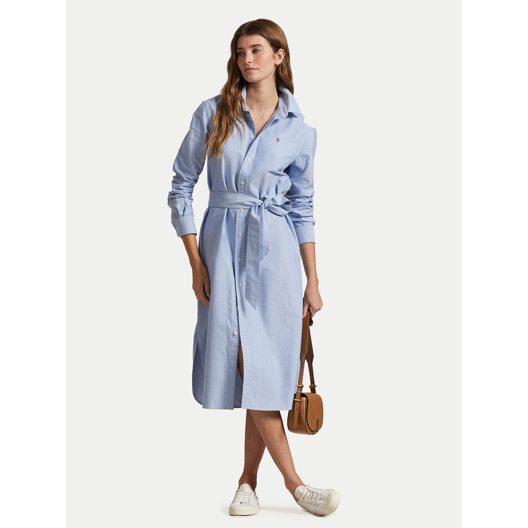 Polo Ralph Lauren Sukienka koszulowa 211928804002 Niebieski Straight Fit